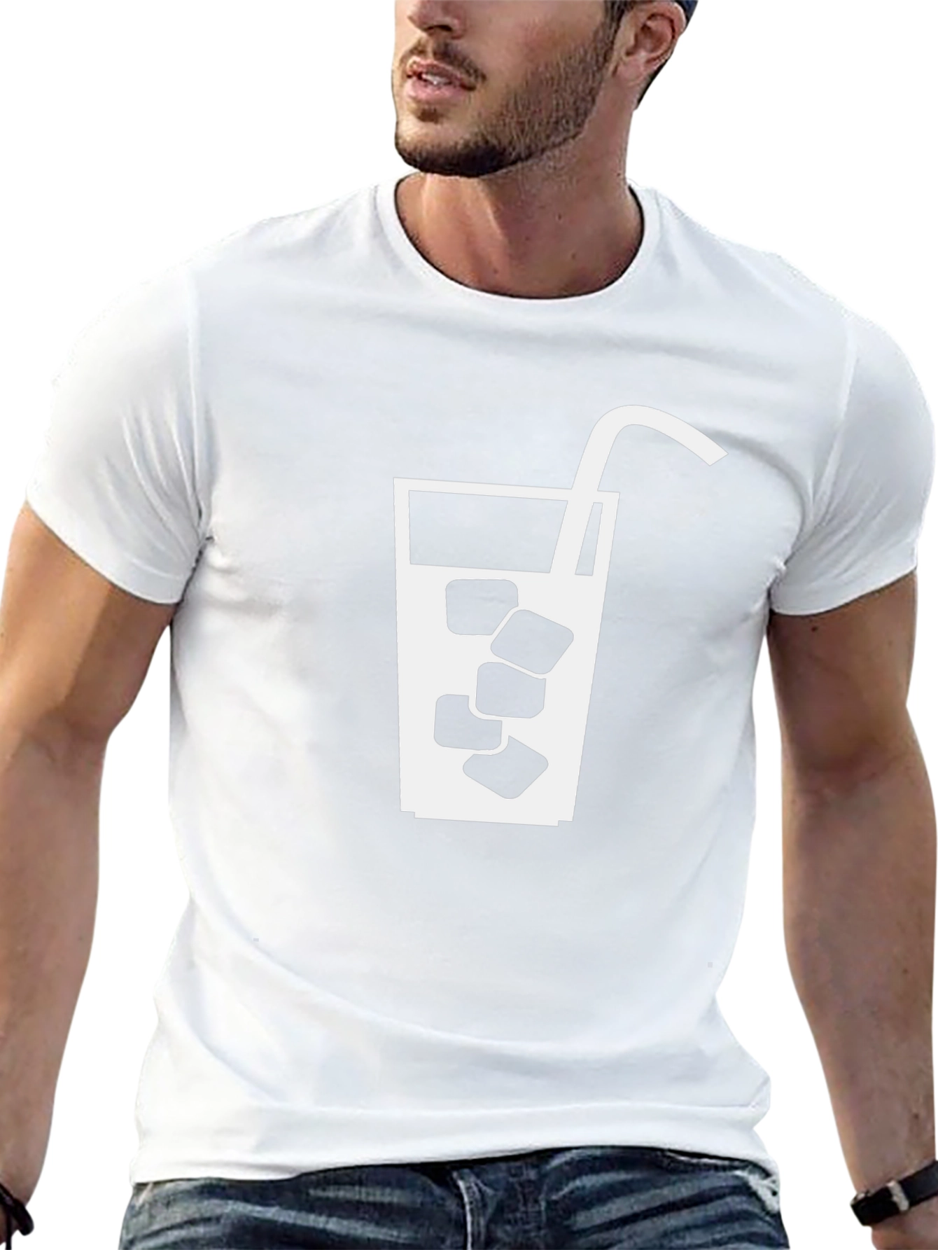 Cool Drink Graphic Tee - Black Cotton T-Shirt