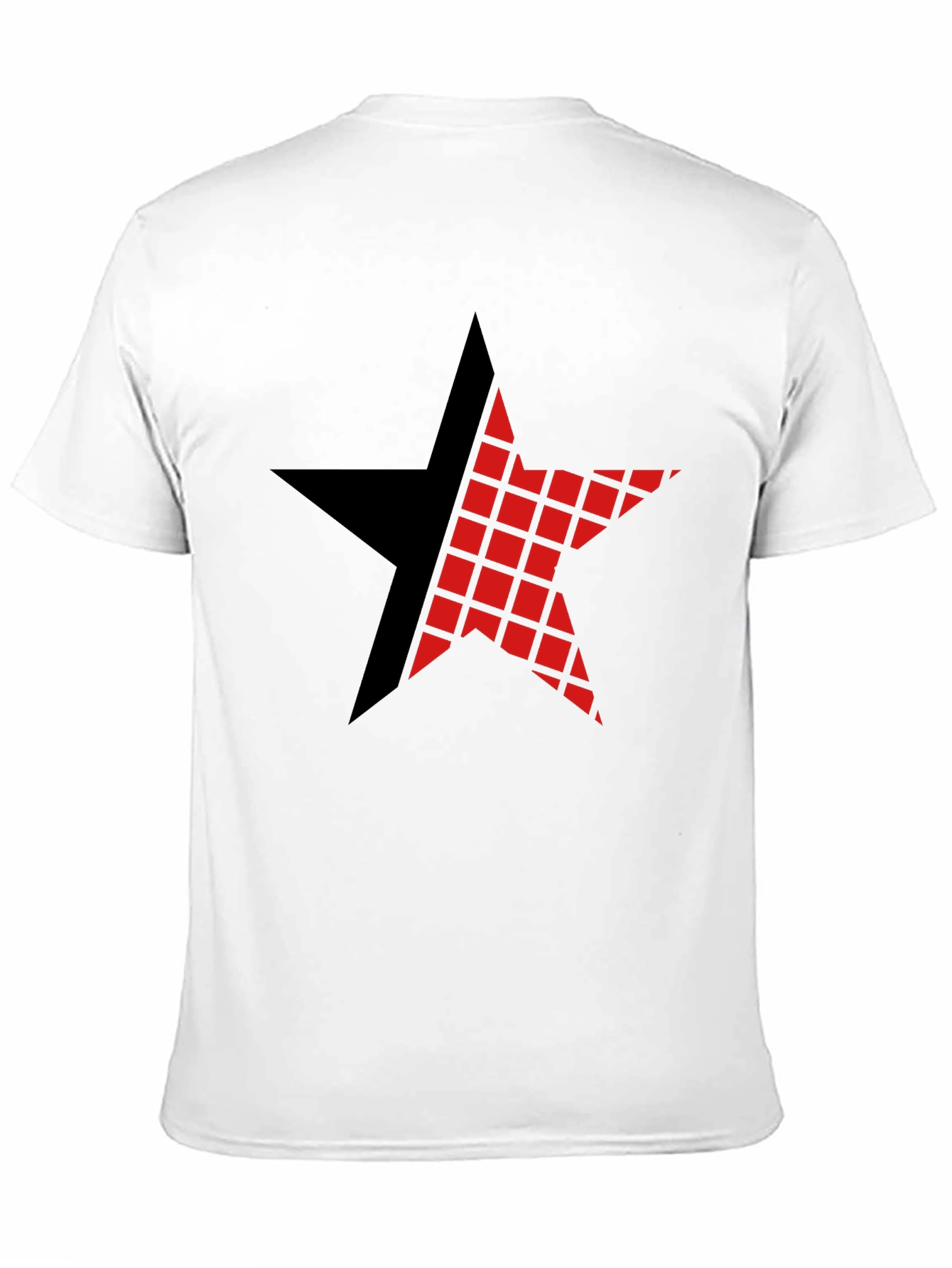 Graphic Star Tee - Black Cotton Casual
