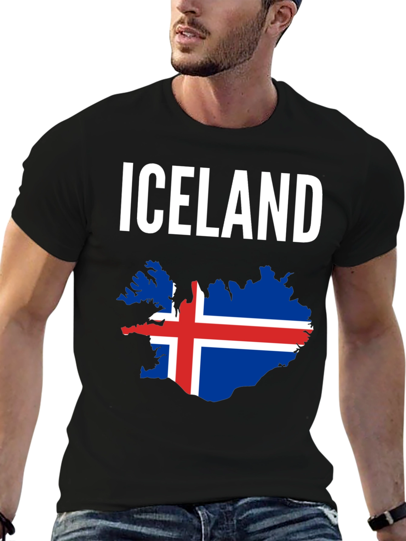 Iceland Flag Map T-Shirt - National Pride Tee