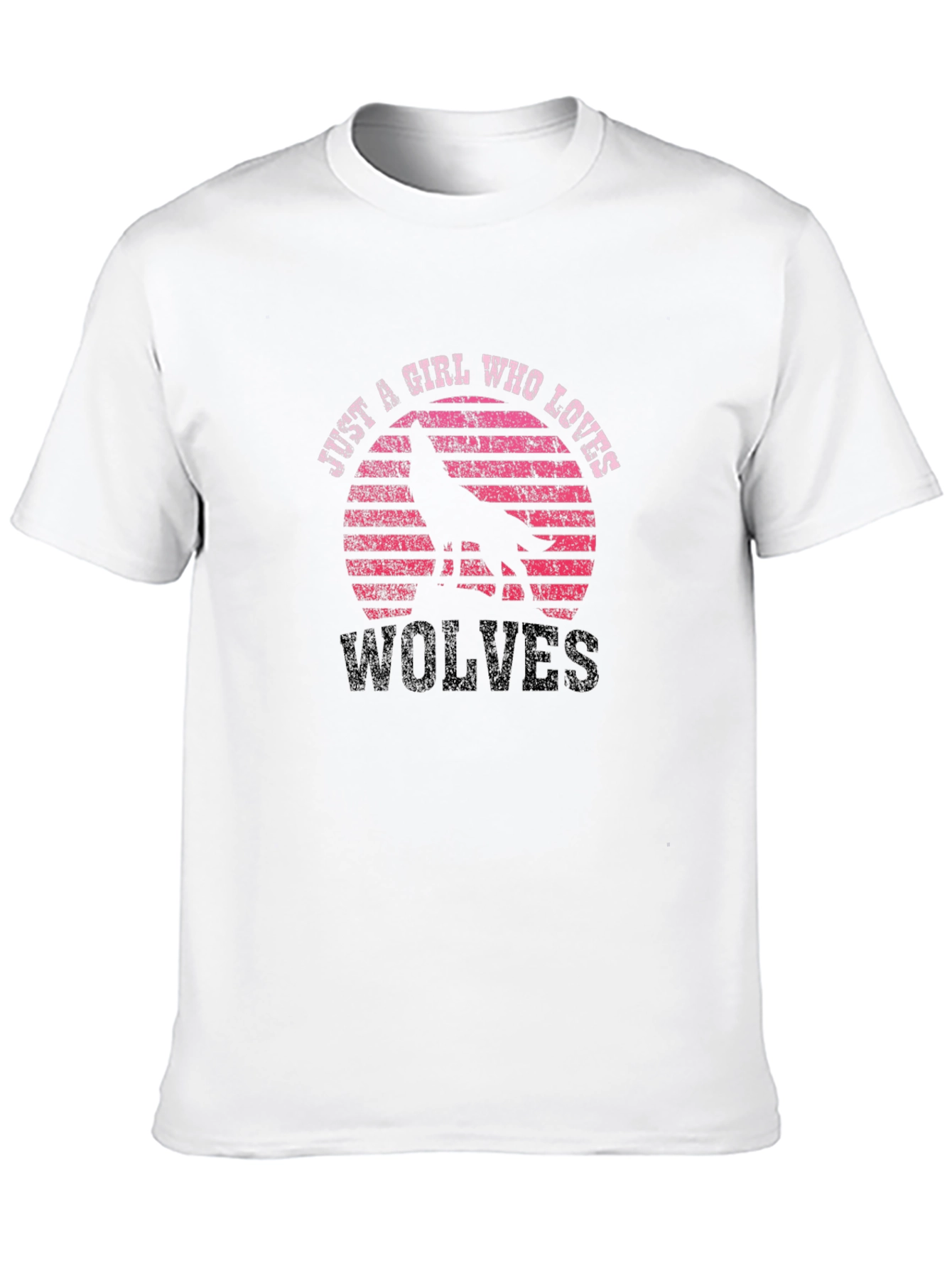 Just A Girl Who Loves Wolves Graphic T-Shirt