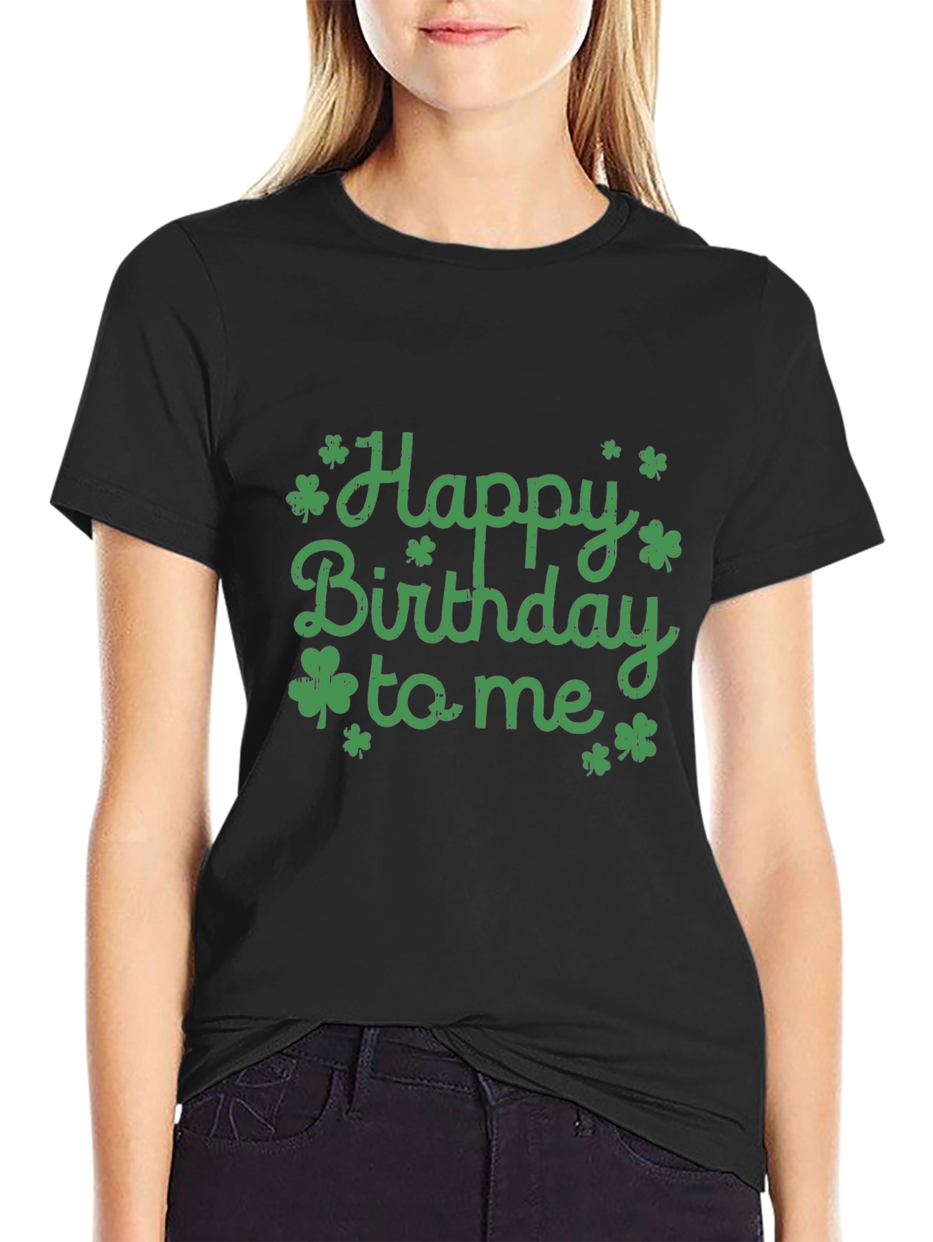 Happy Birthday to Me Shamrock Graphic Tee