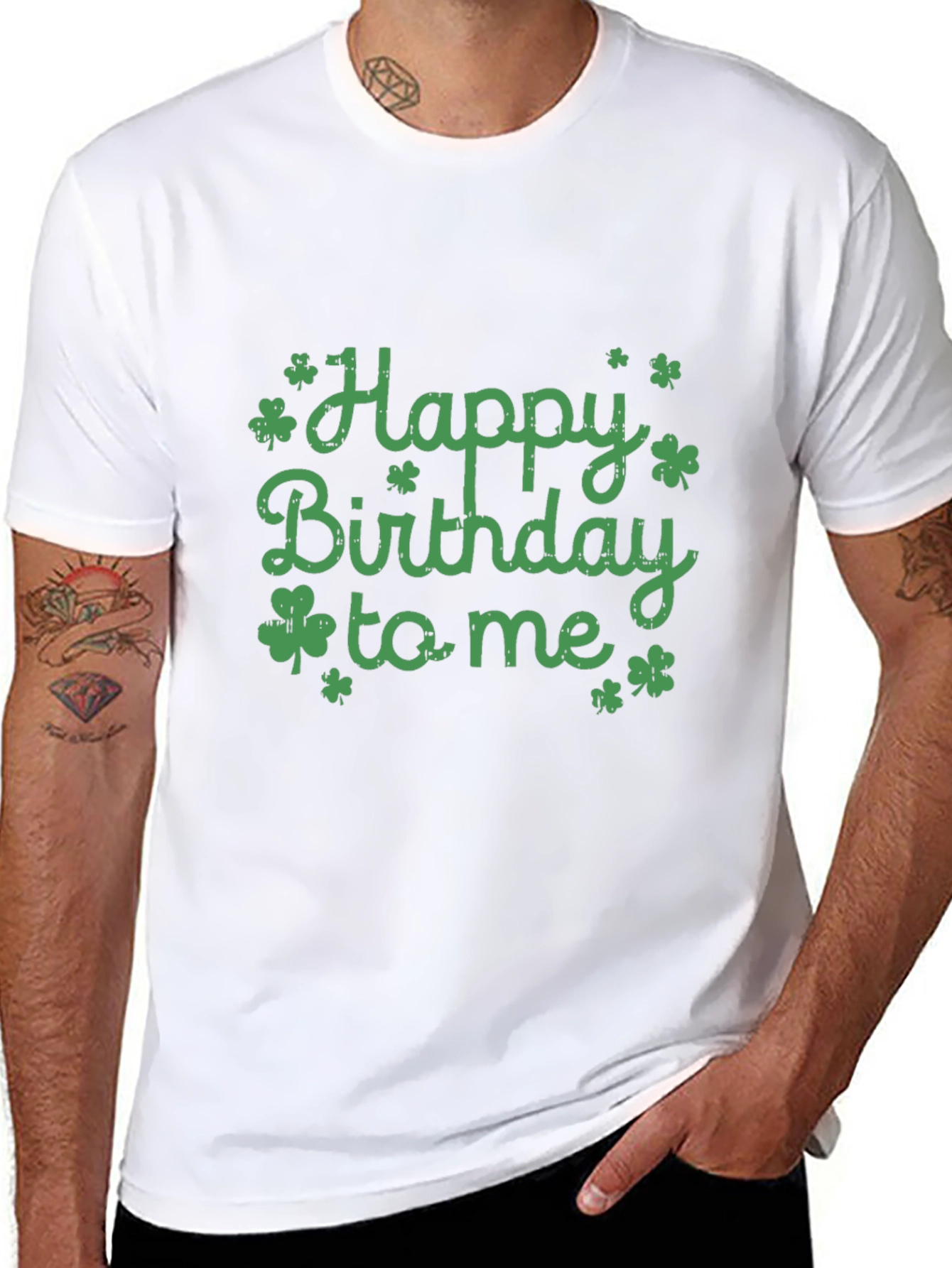 Happy Birthday to Me Shamrock Graphic Tee