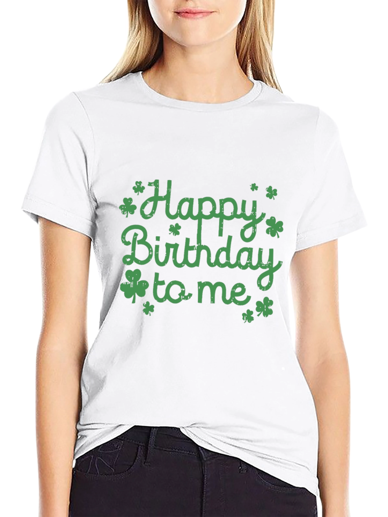 Happy Birthday to Me Shamrock Graphic Tee