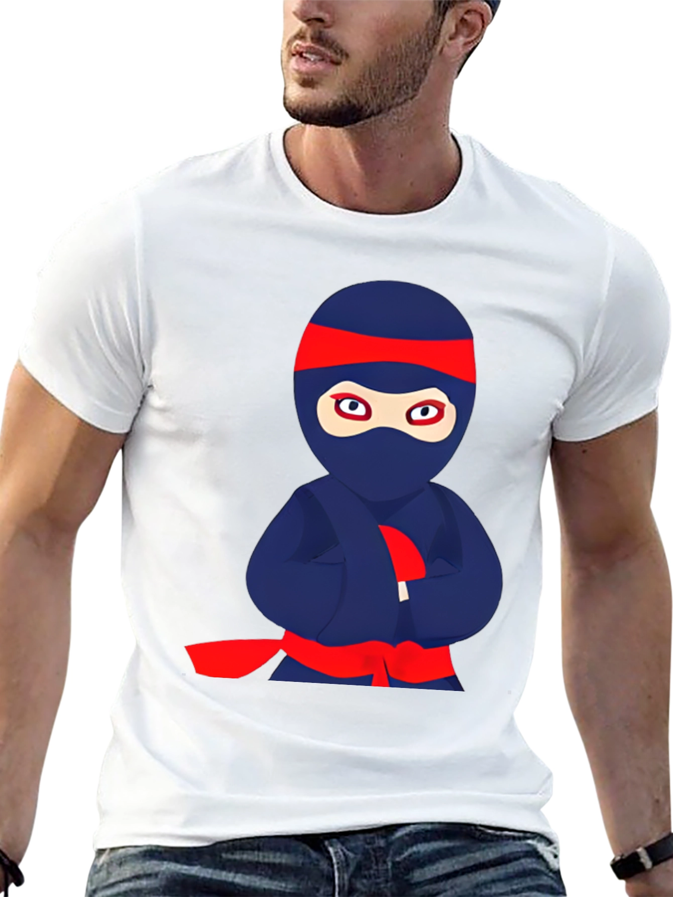 Ninja Cartoon Graphic T-Shirt - Fun Anime Style Tee