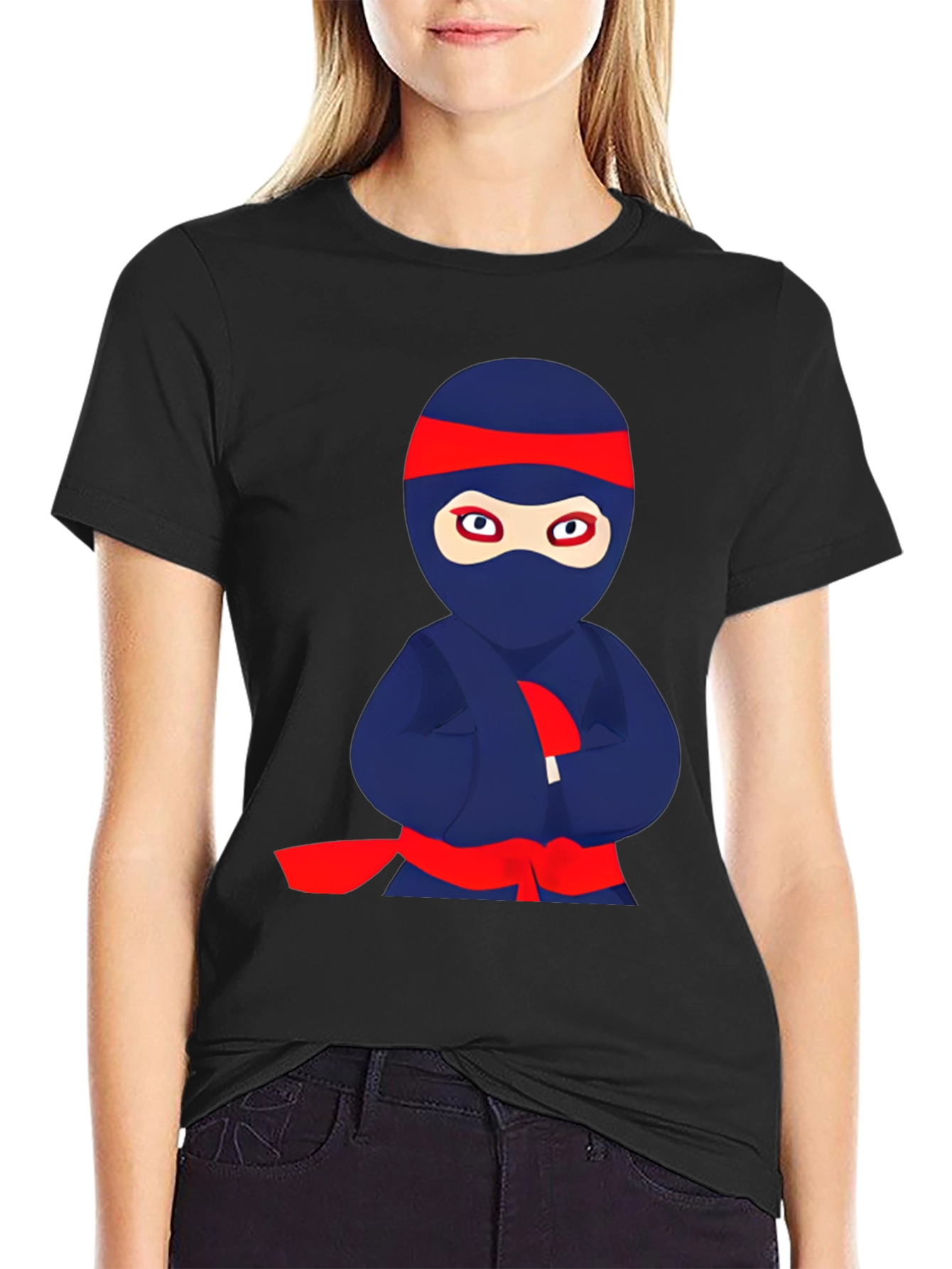 Ninja Cartoon Graphic T-Shirt - Fun Anime Style Tee