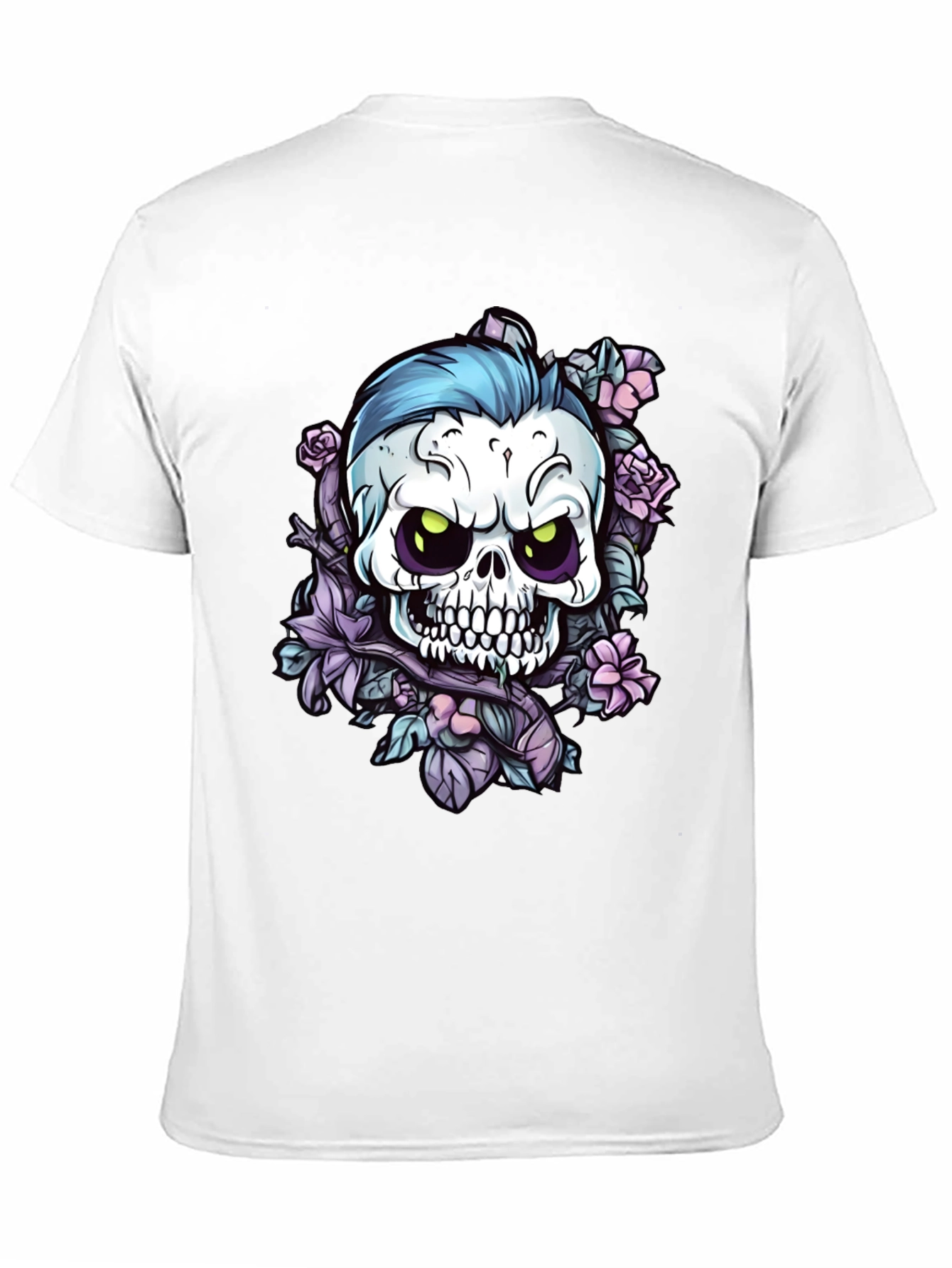 Skull & Roses Graphic Tee - Edgy Style