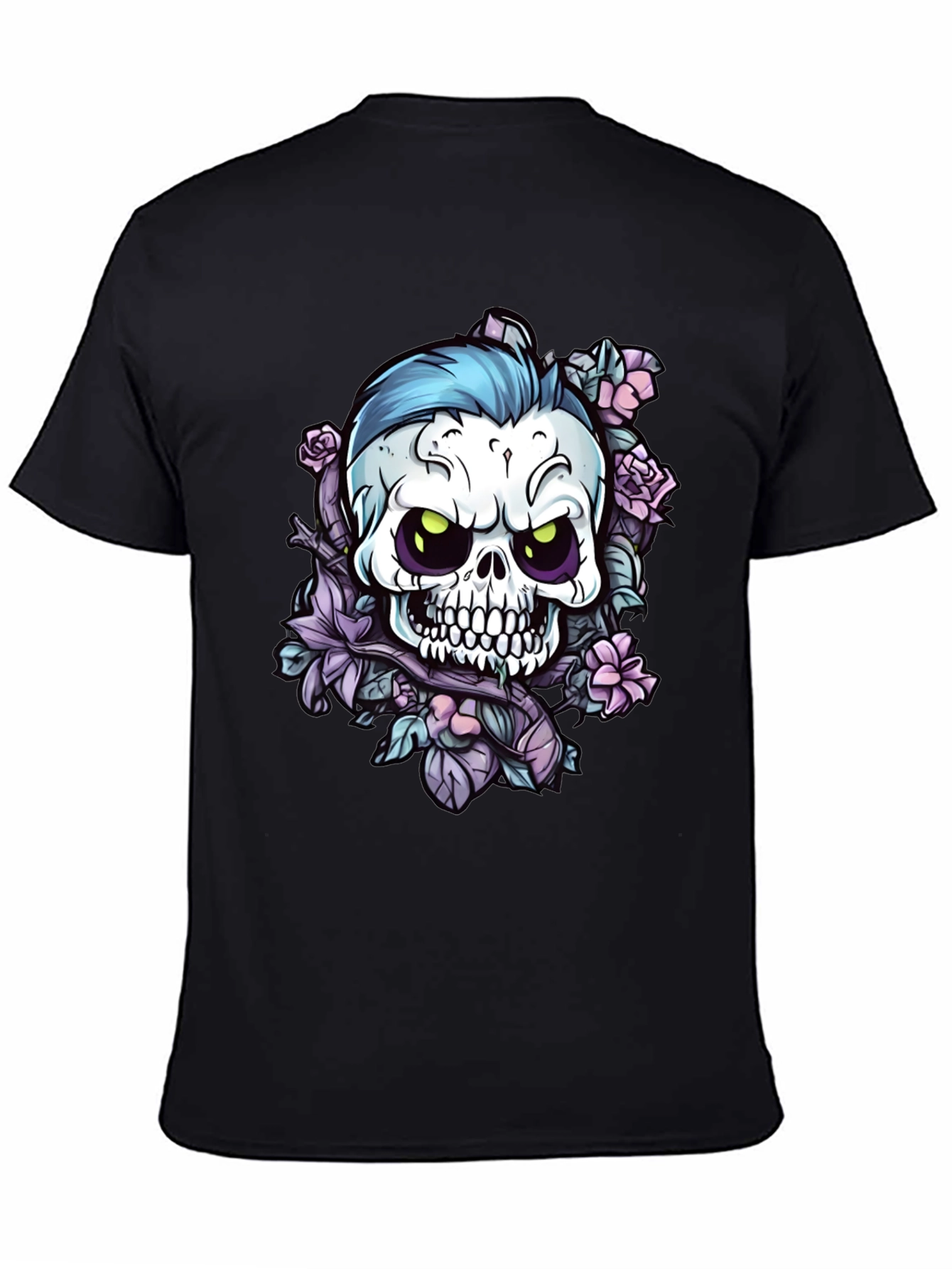 Skull & Roses Graphic Tee - Edgy Style