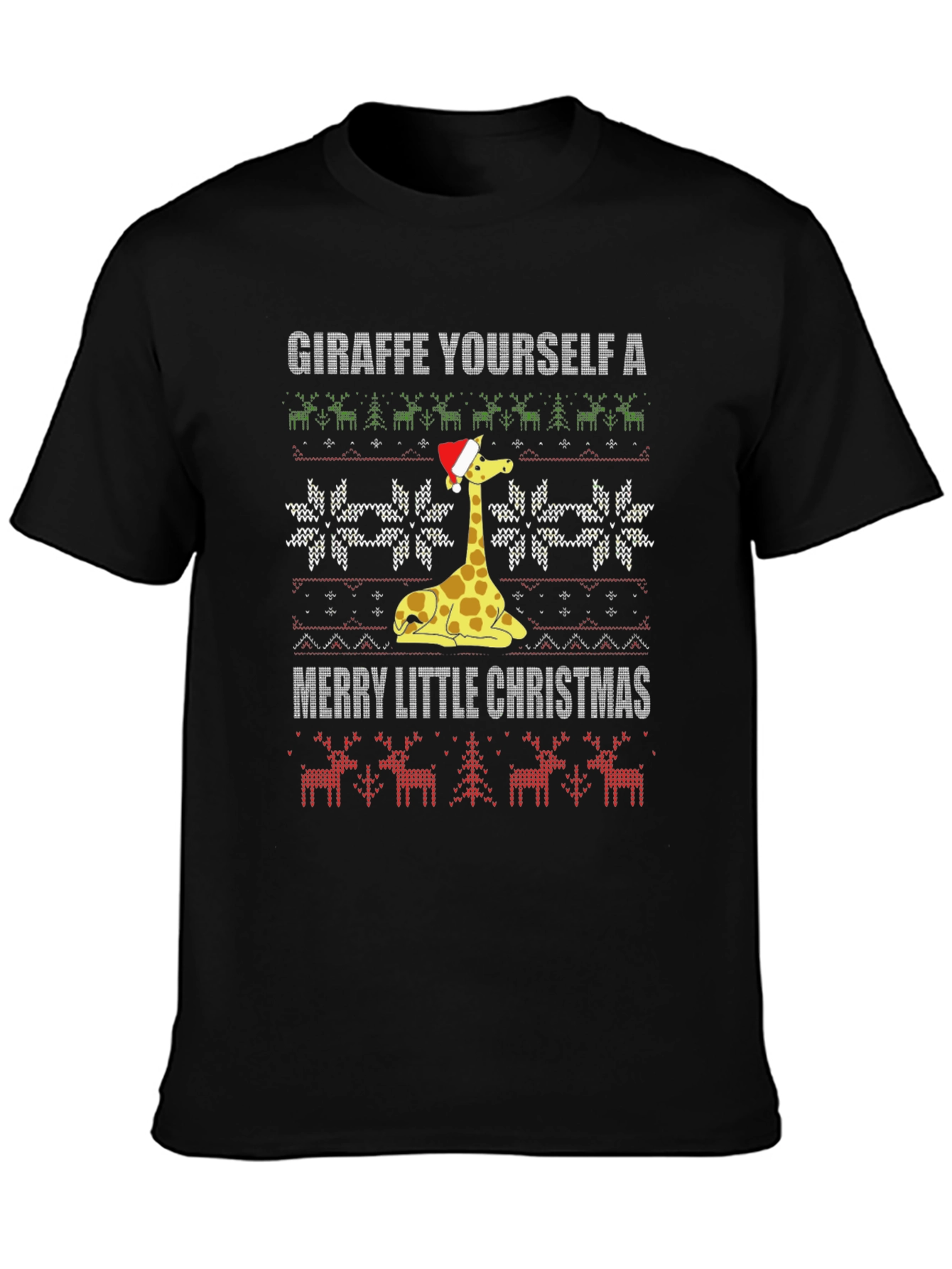 Giraffe Yourself a Merry Little Christmas T-Shirt