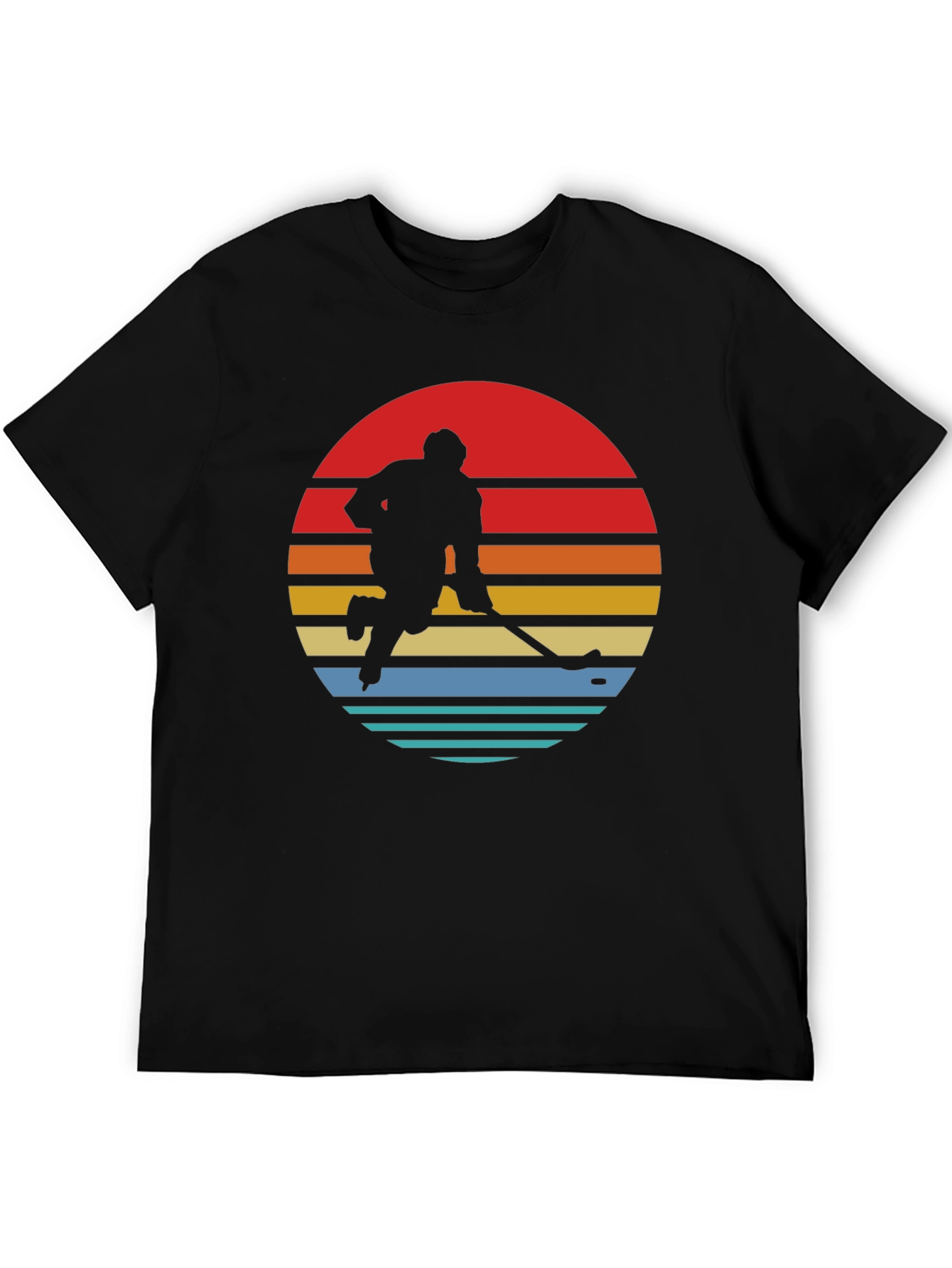 Retro Hockey Player Graphic T-Shirt