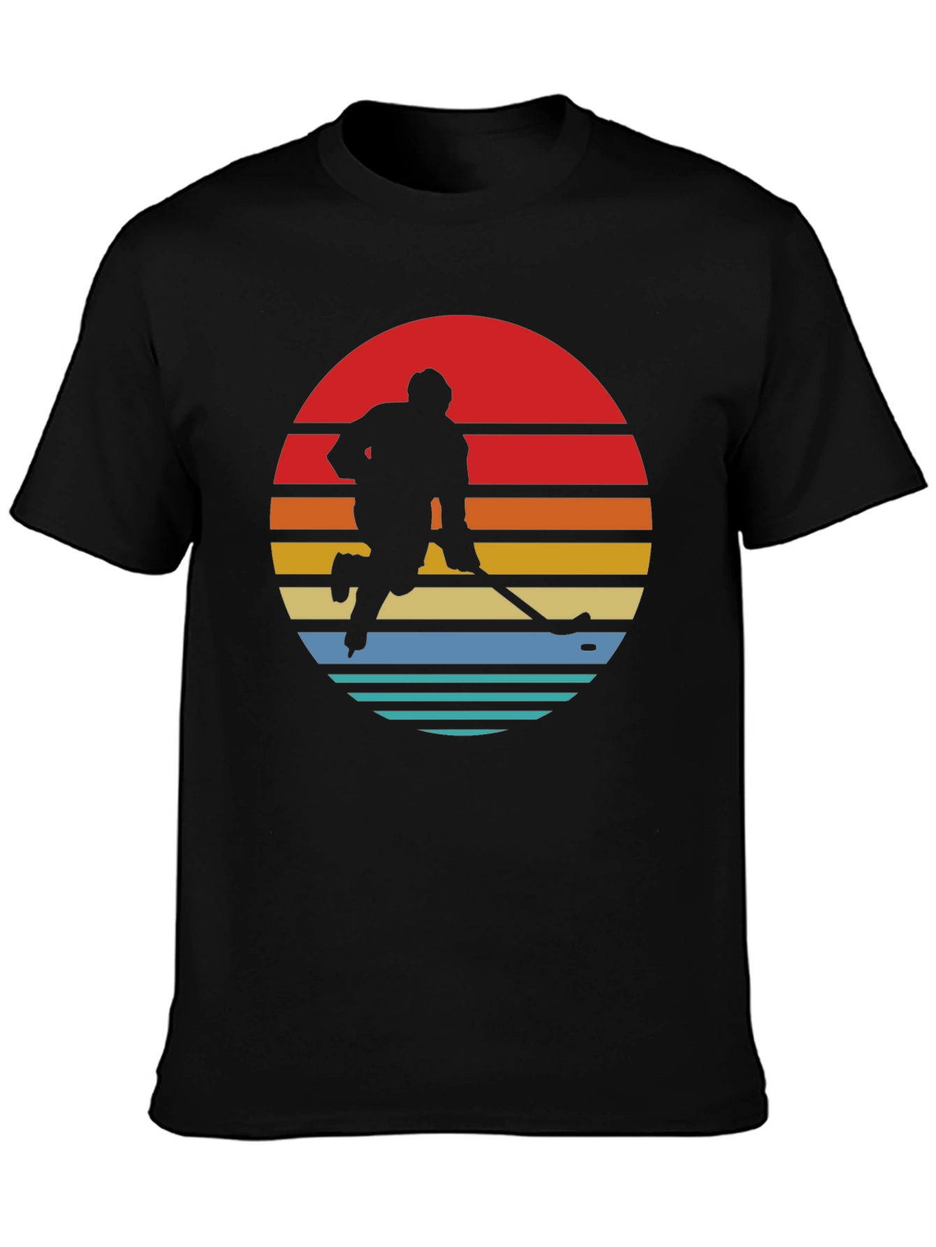 Retro Hockey Player Graphic T-Shirt