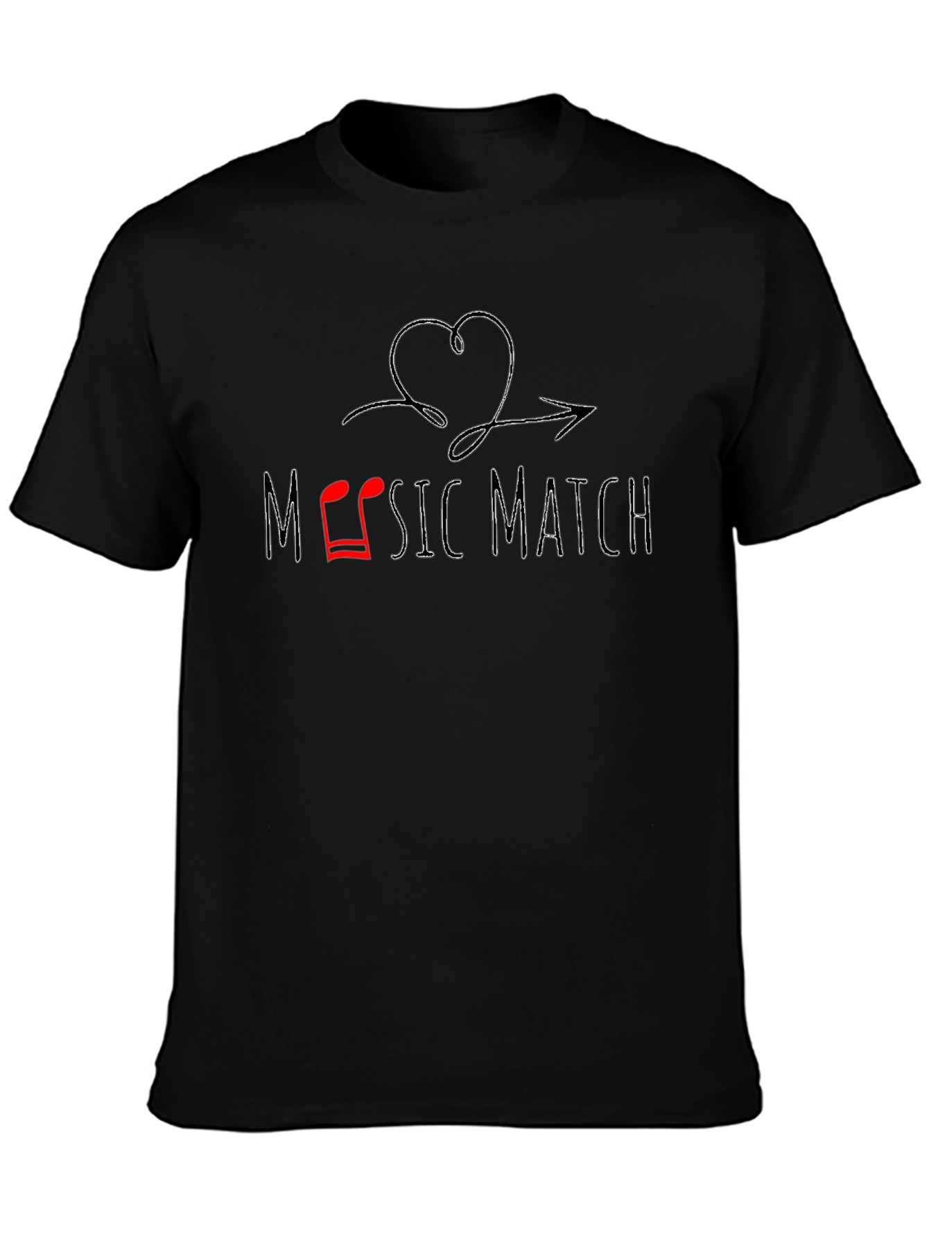 Music Match T-Shirt - Heart Arrow Design