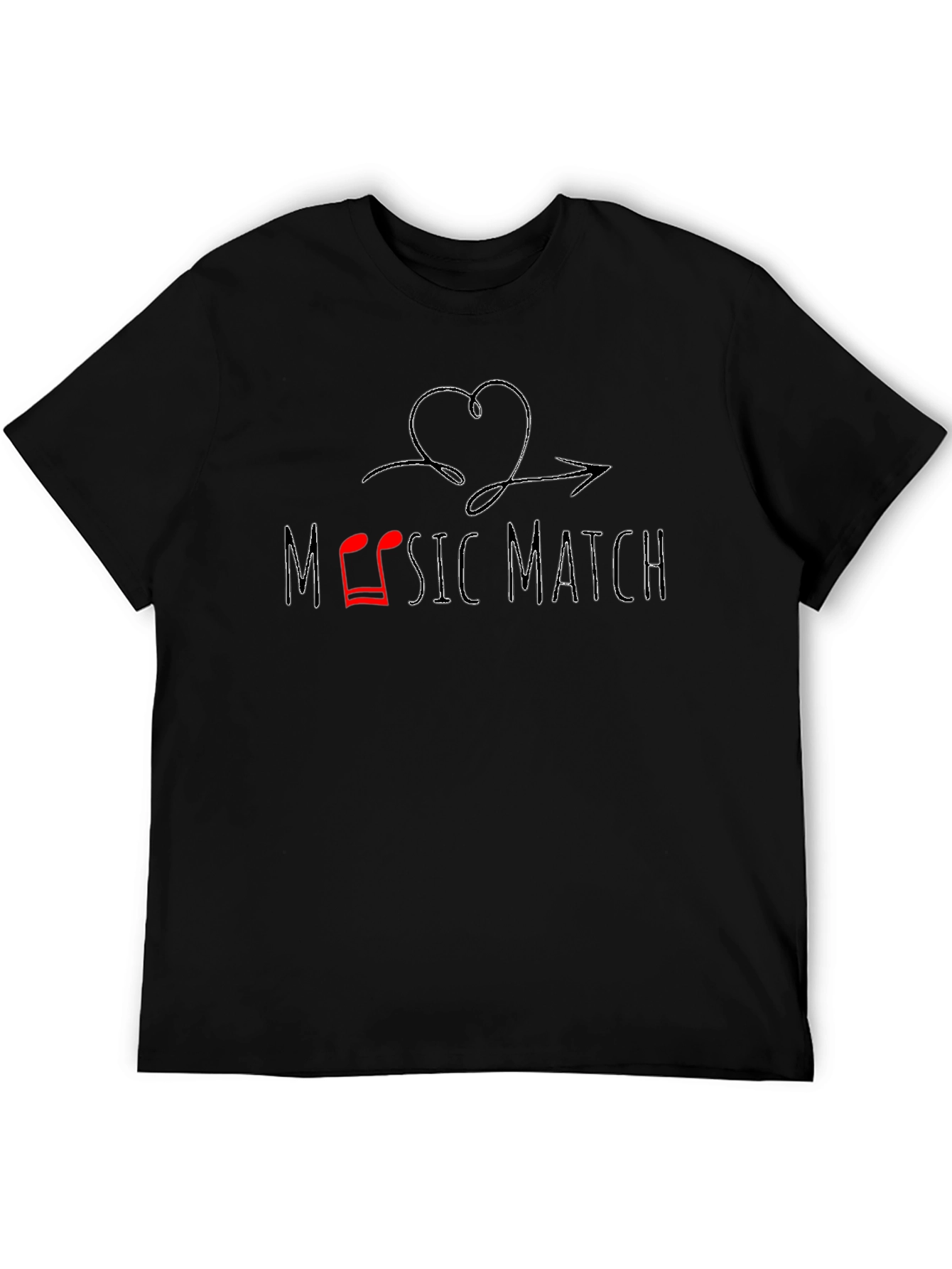 Music Match T-Shirt - Heart Arrow Design