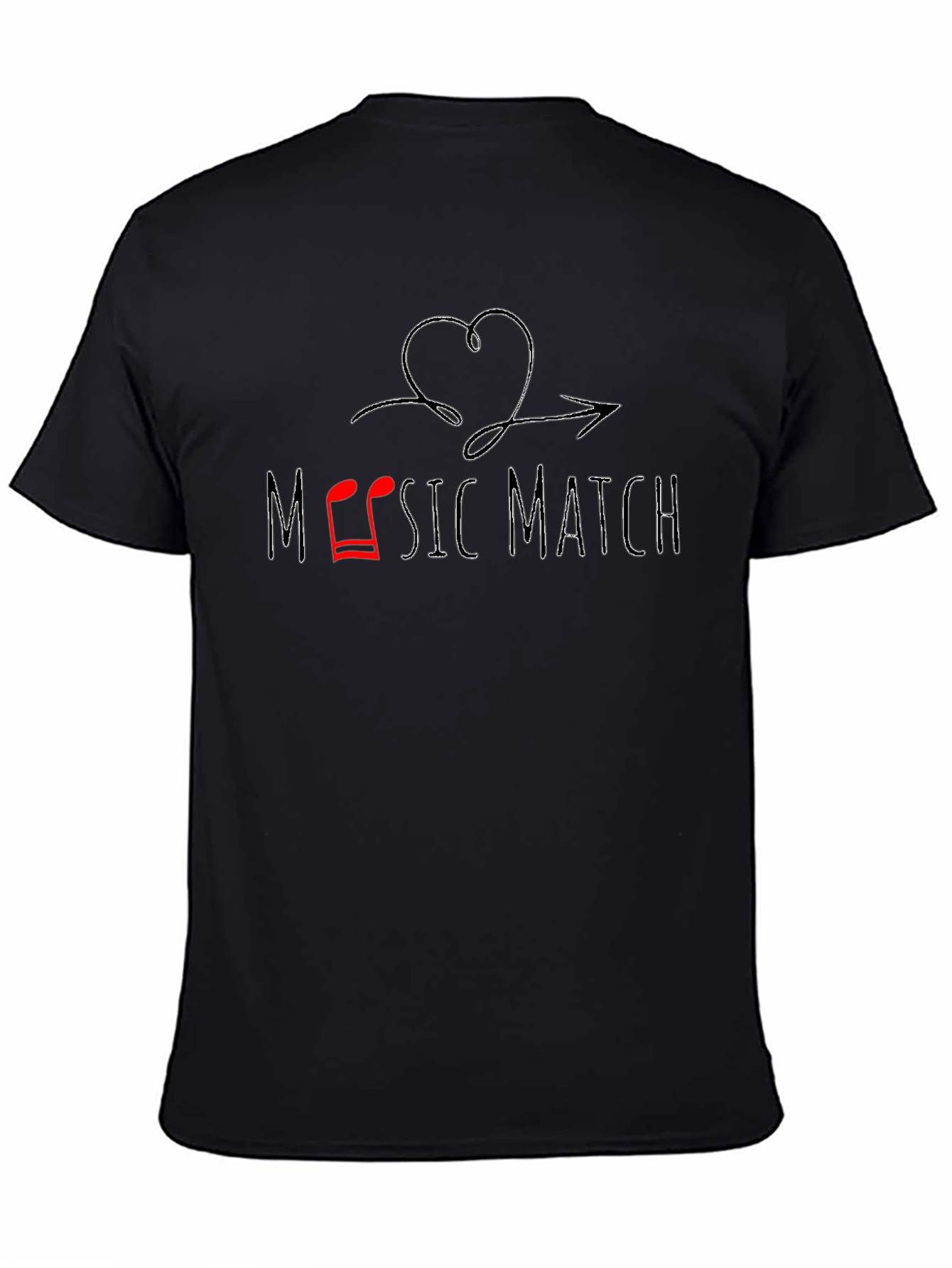 Music Match T-Shirt - Heart Arrow Design