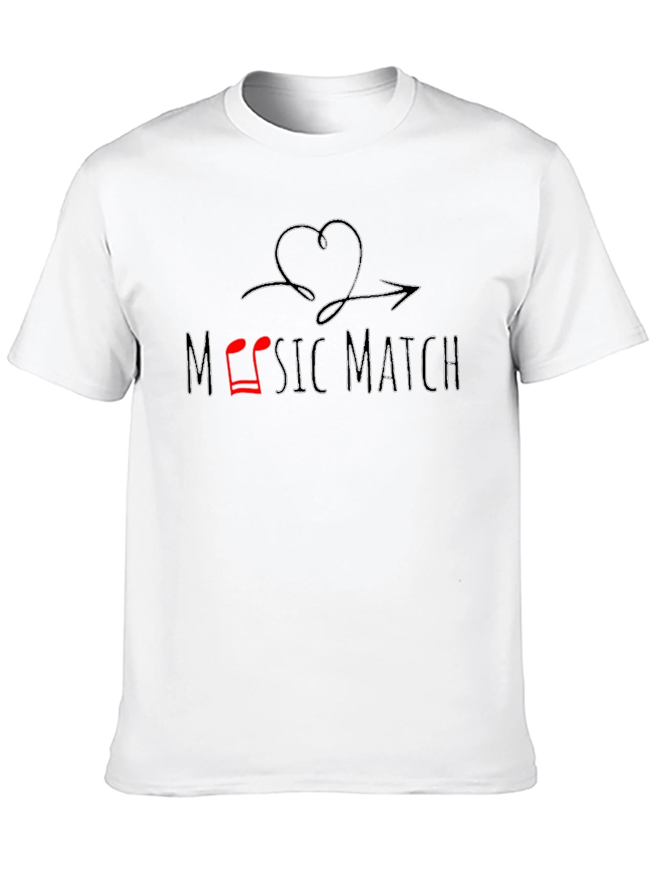 Music Match T-Shirt - Heart Arrow Design