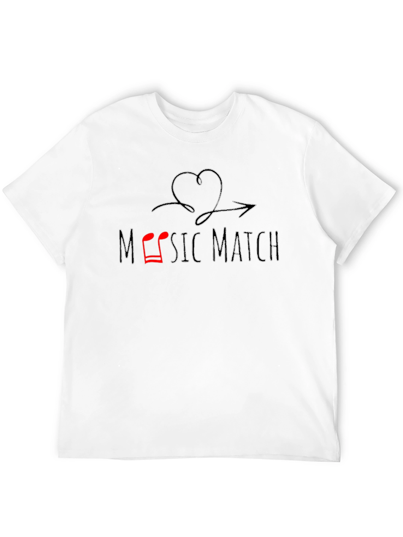 Music Match T-Shirt - Heart Arrow Design