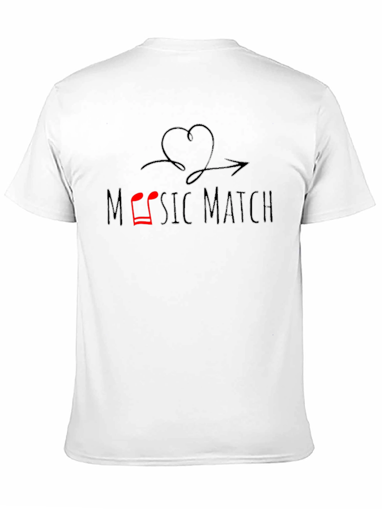 Music Match T-Shirt - Heart Arrow Design