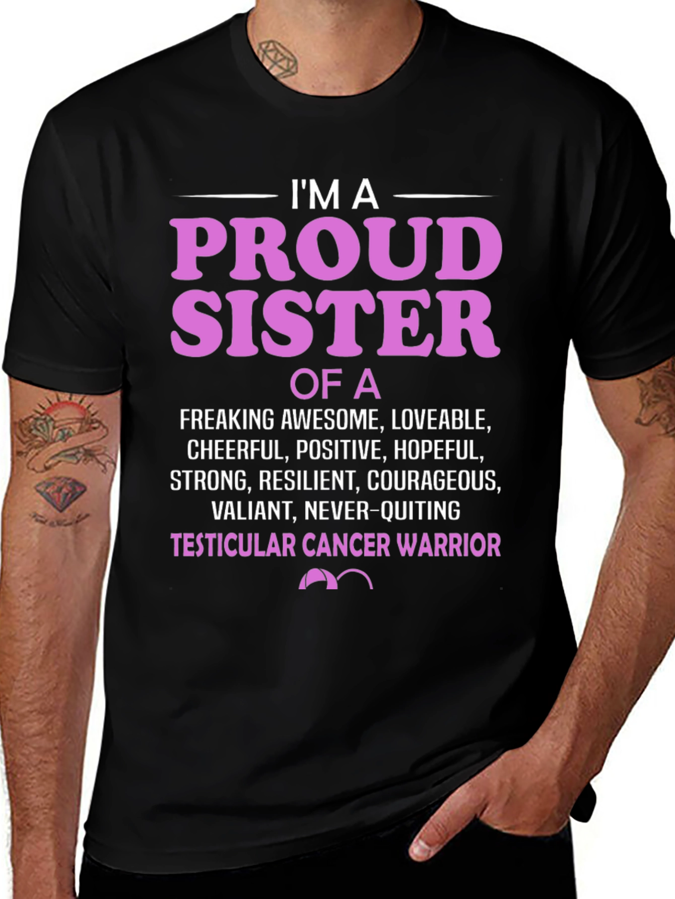 Proud Sister Cancer Warrior T-Shirt
