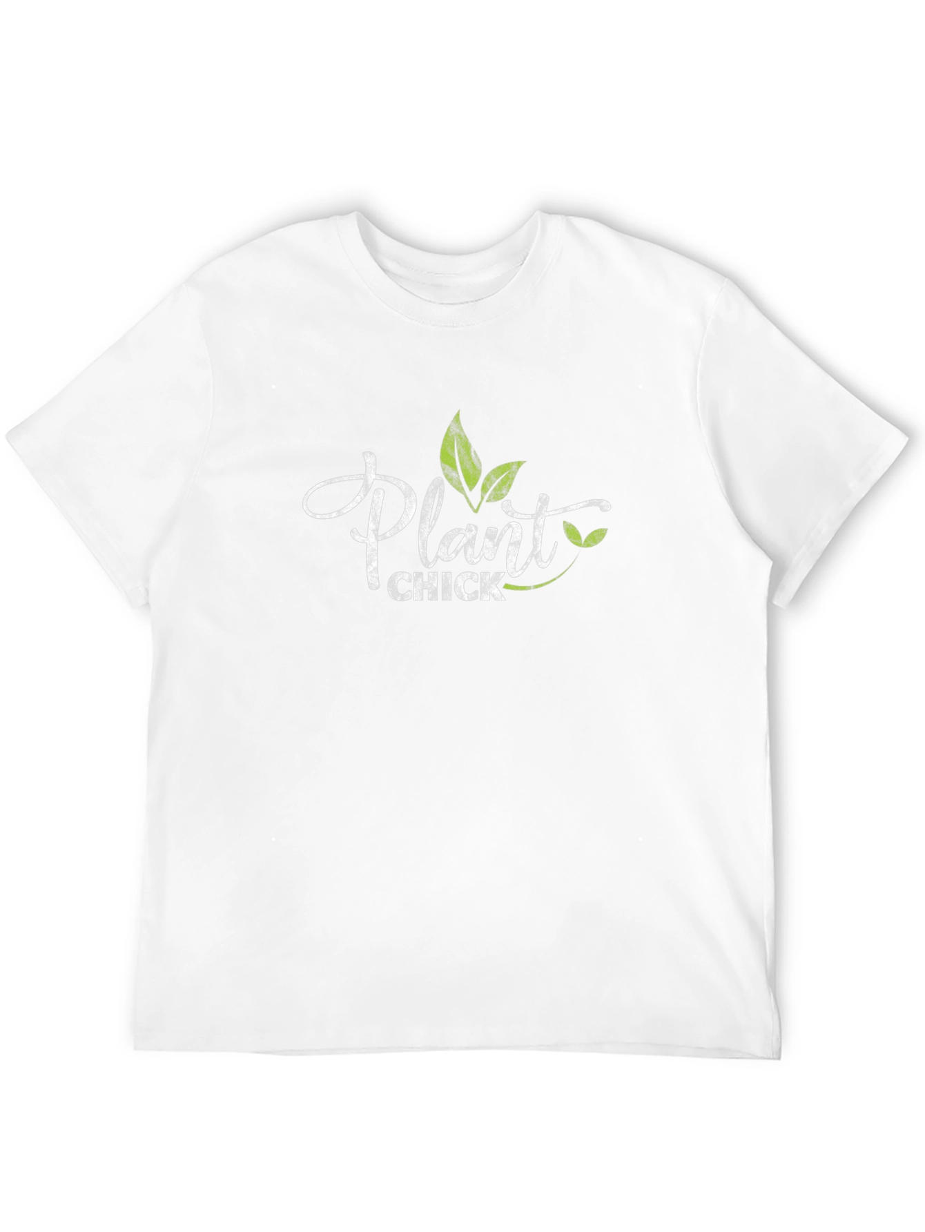 Plant Chick Graphic Tee - Black Cotton T-Shirt