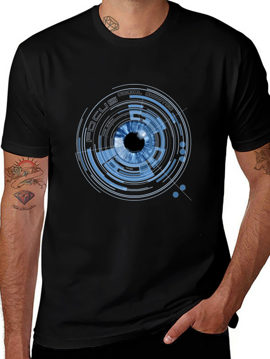 Focus Eye Graphic Print Crew Neck T-Shirt