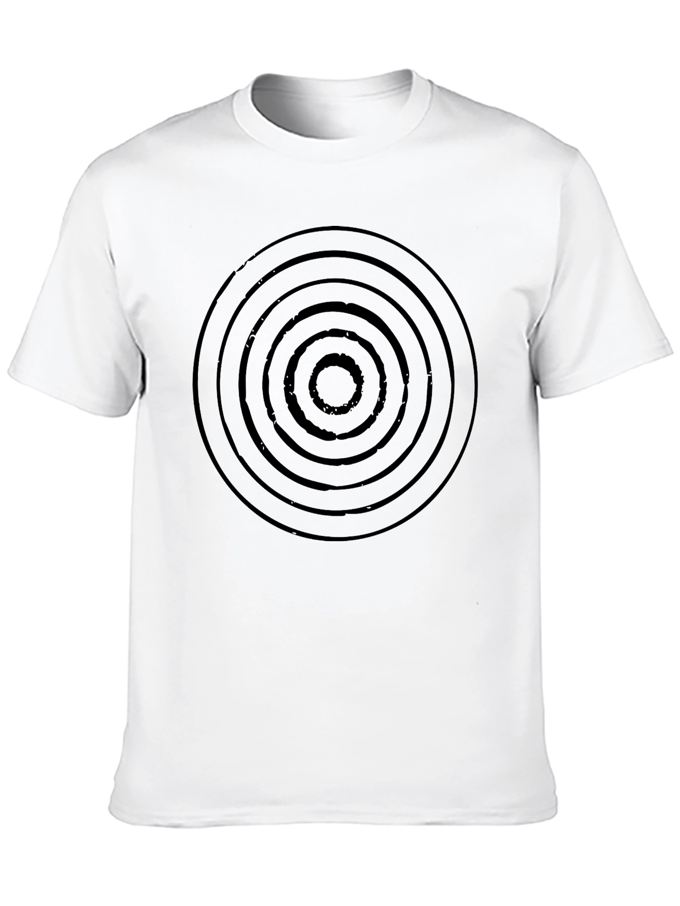 Abstract Circle Graphic Black T-Shirt