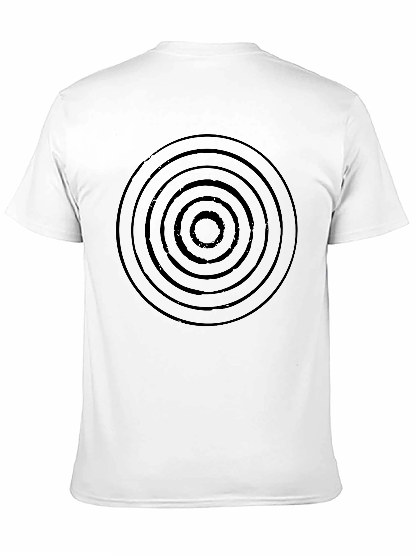 Abstract Circle Graphic Black T-Shirt