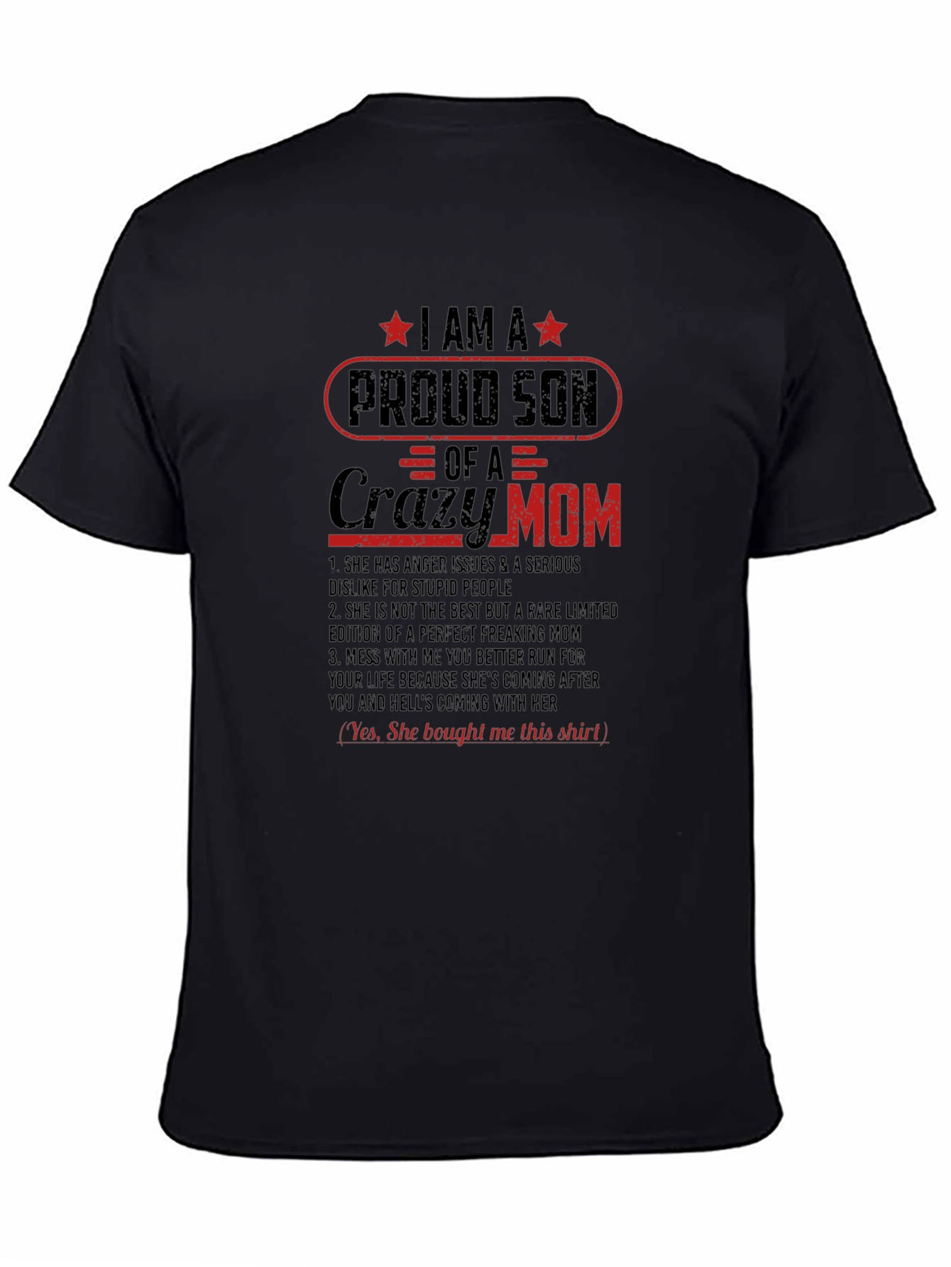 Proud Son Crazy Mom Graphic Tee