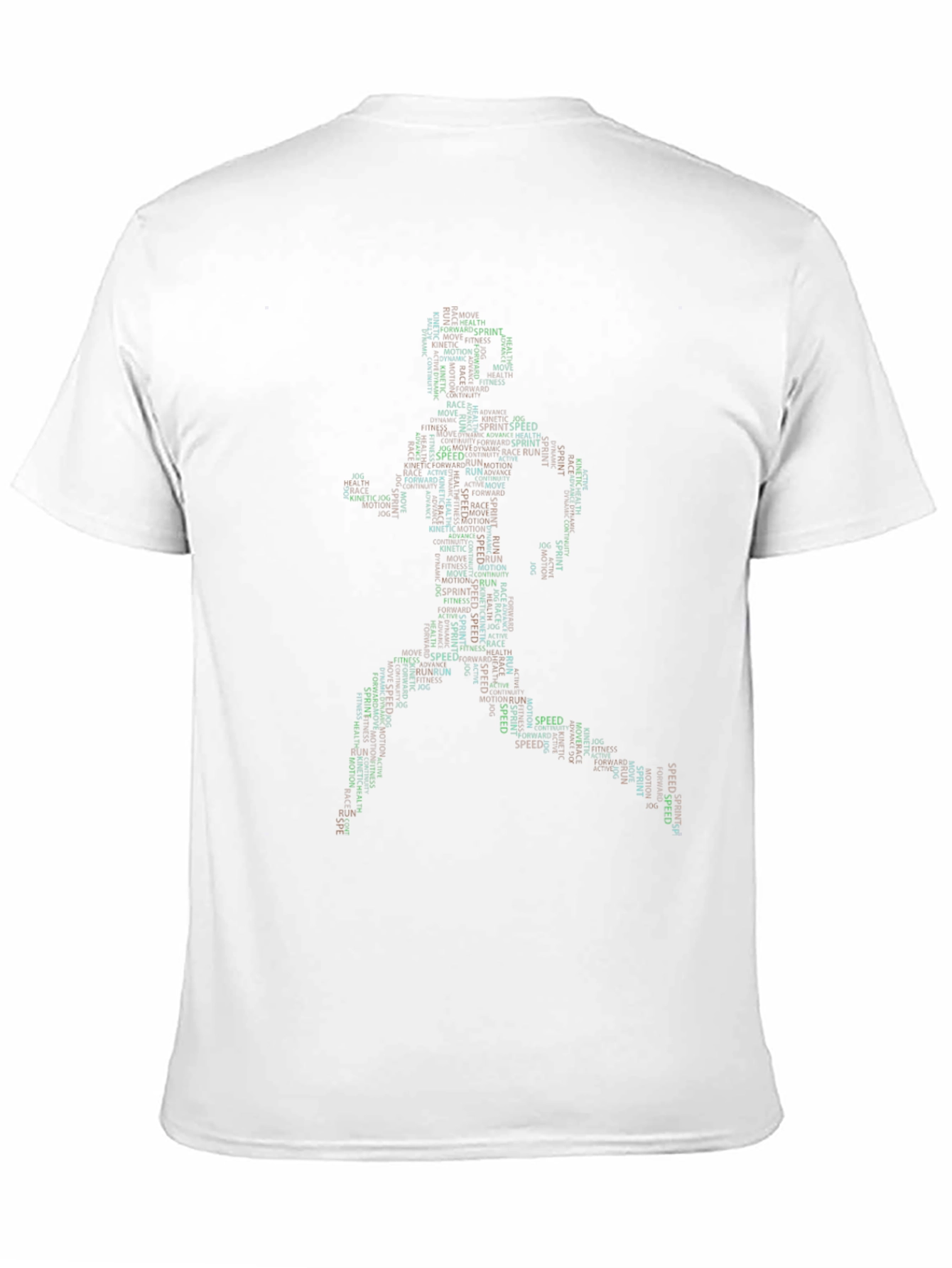 Runner Word Art Graphic T-Shirt - Athlete Design