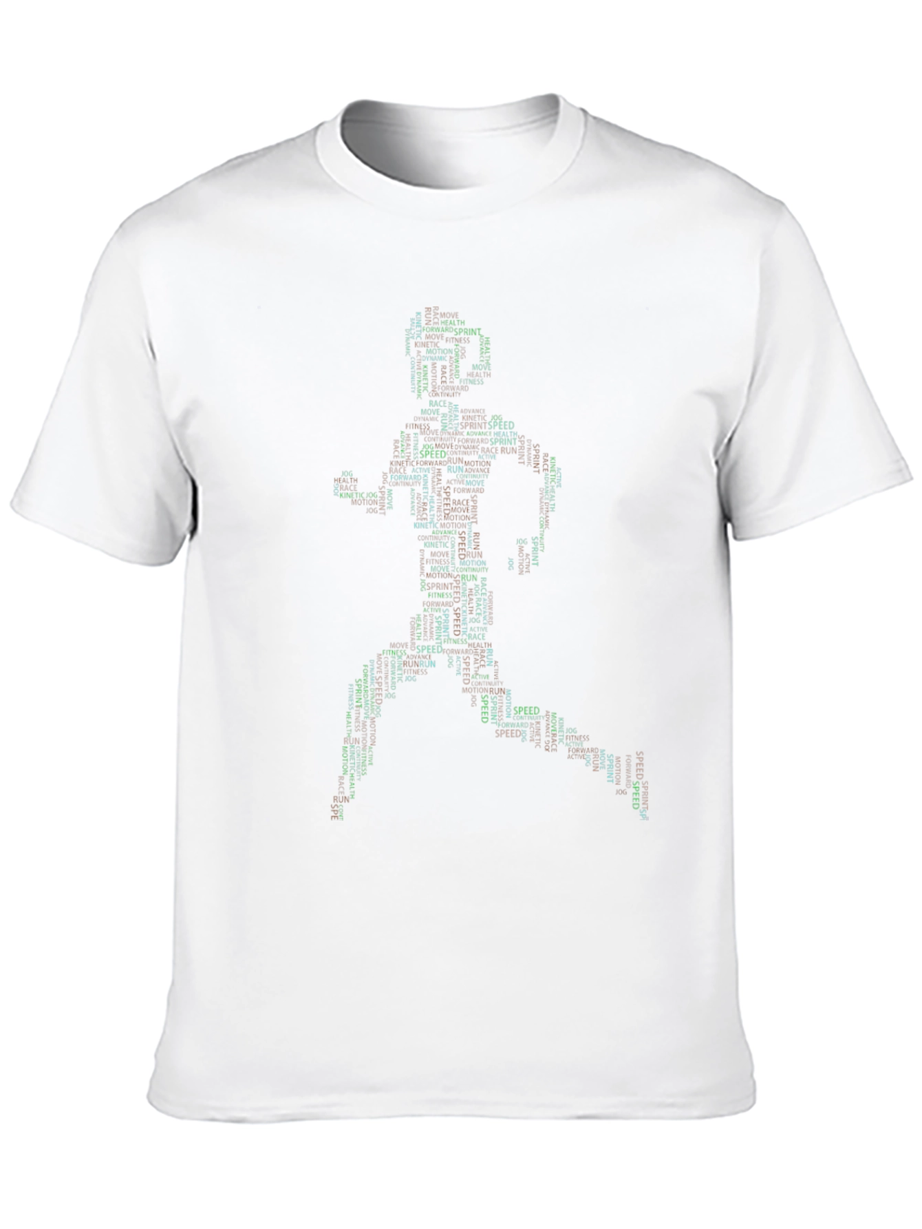 Runner Word Art Graphic T-Shirt - Athlete Design