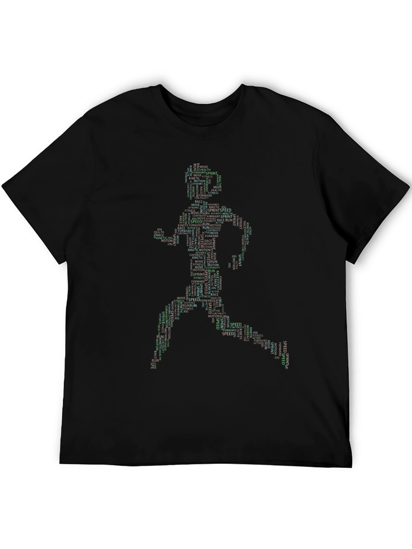 Runner Word Art Graphic T-Shirt - Athlete Design