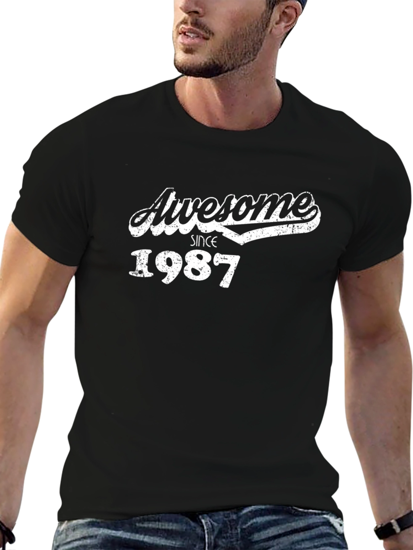 Awesome Since 1987 Mens Black T-Shirt