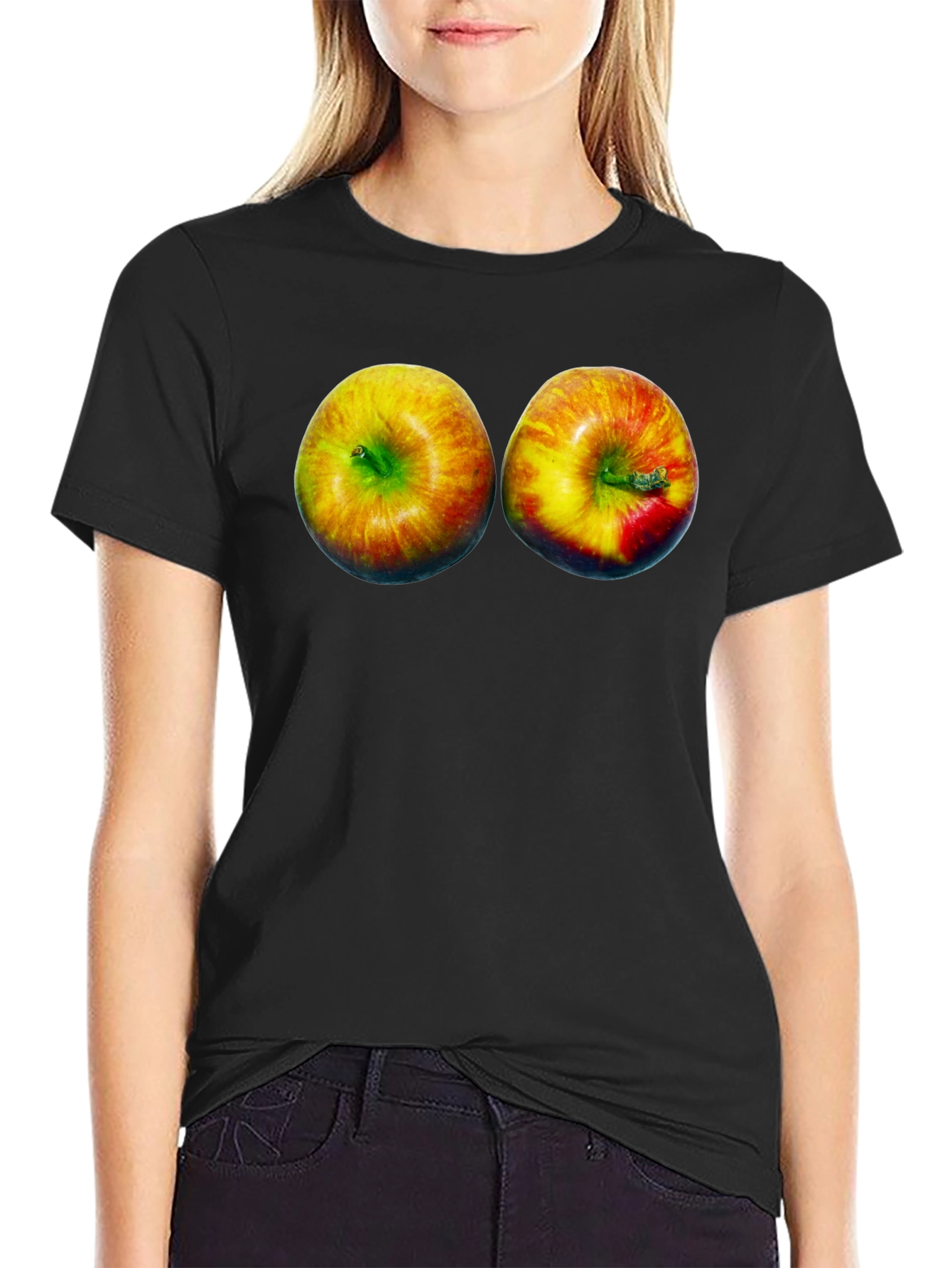 Apple Graphic Black T-Shirt