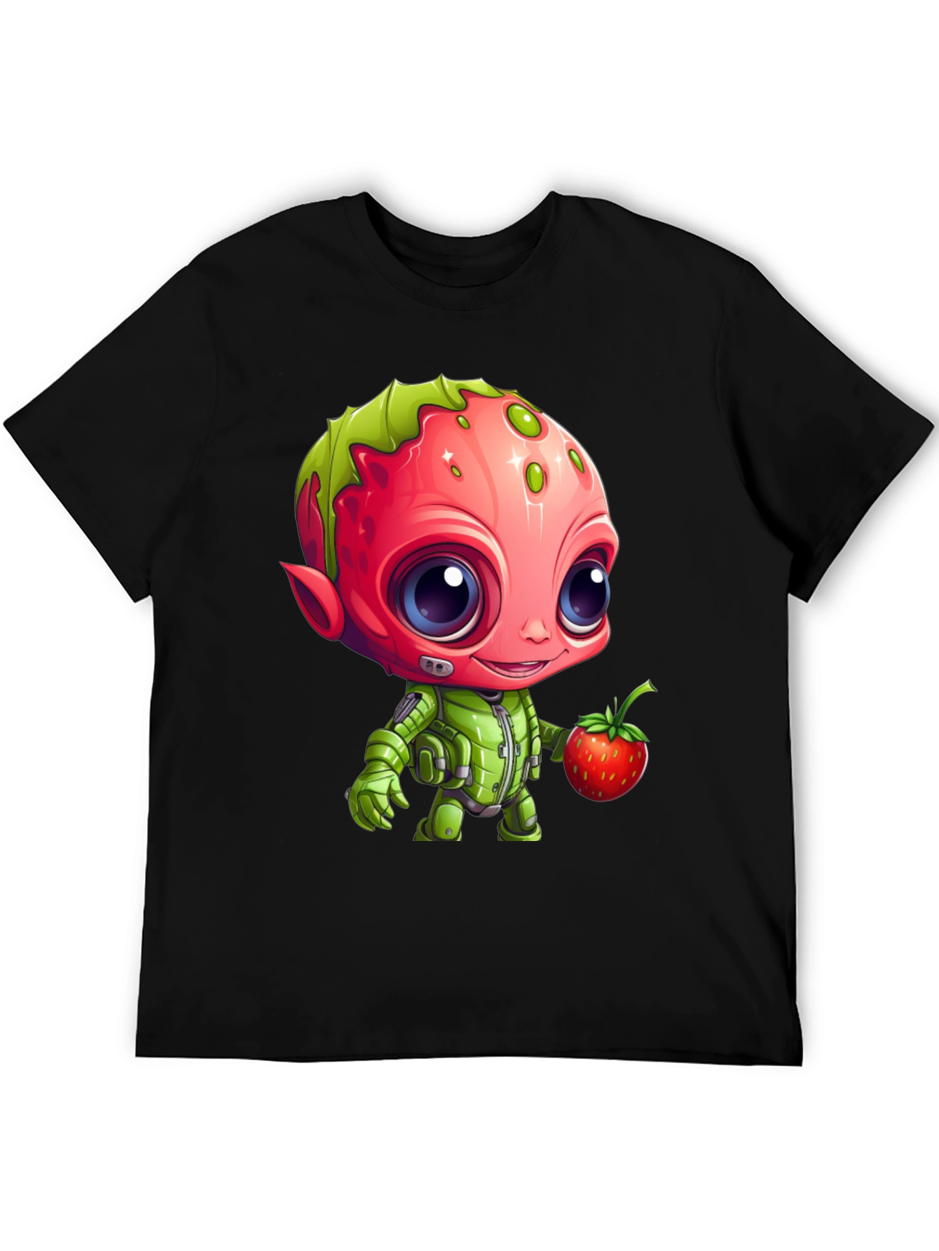 Strawberry Alien Graphic Tee - Cute & Unique