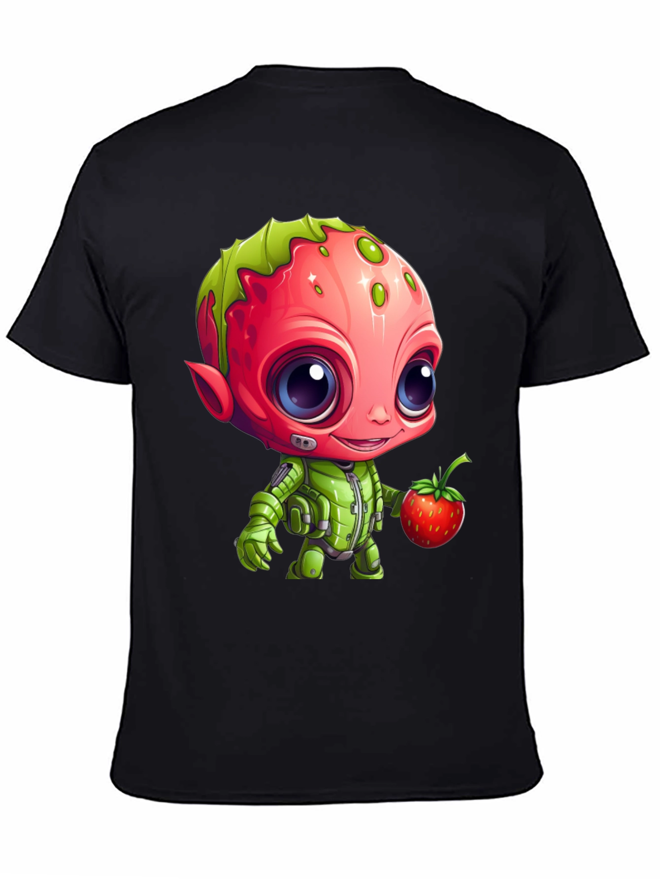 Strawberry Alien Graphic Tee - Cute & Unique