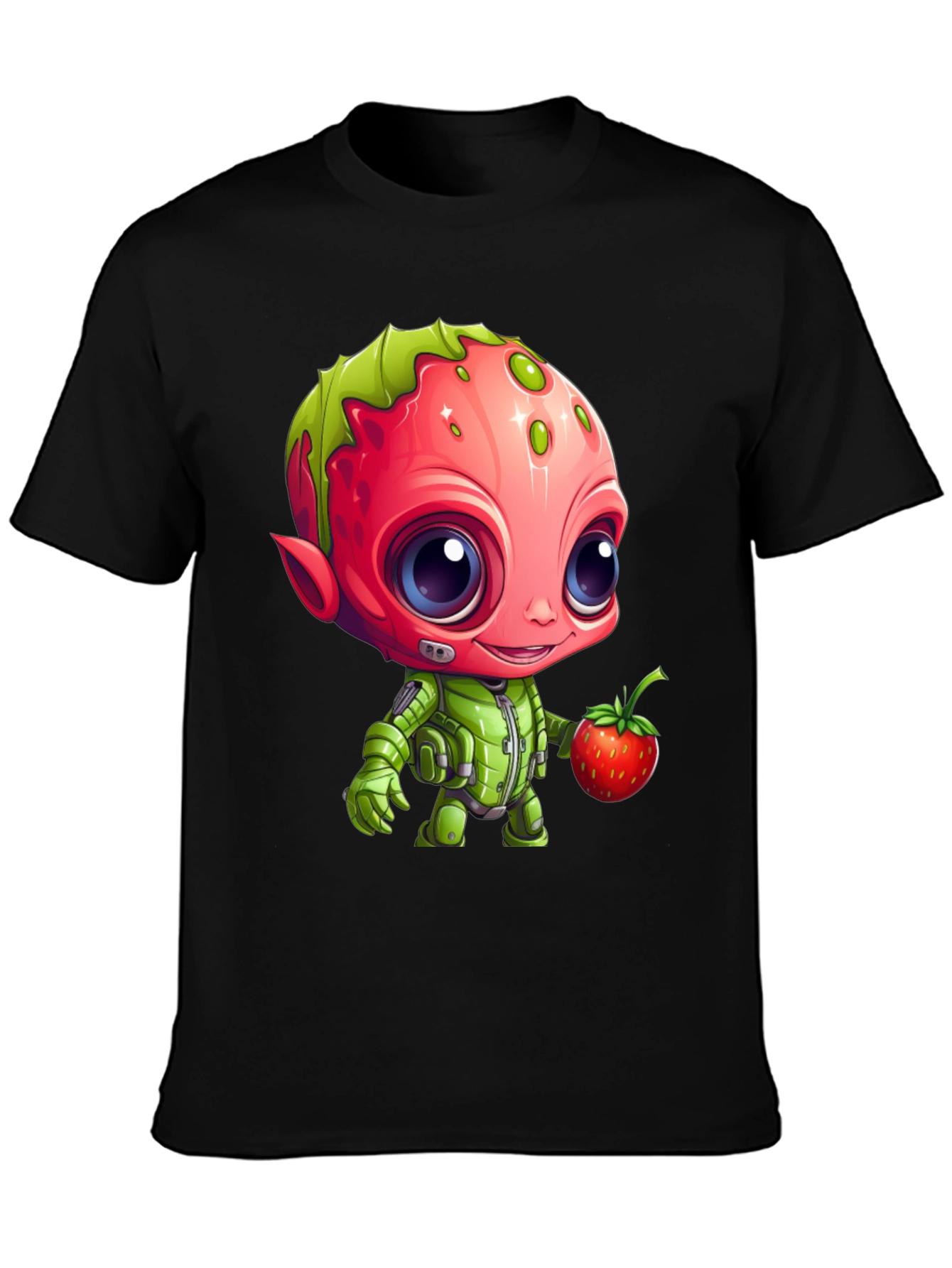 Strawberry Alien Graphic Tee - Cute & Unique