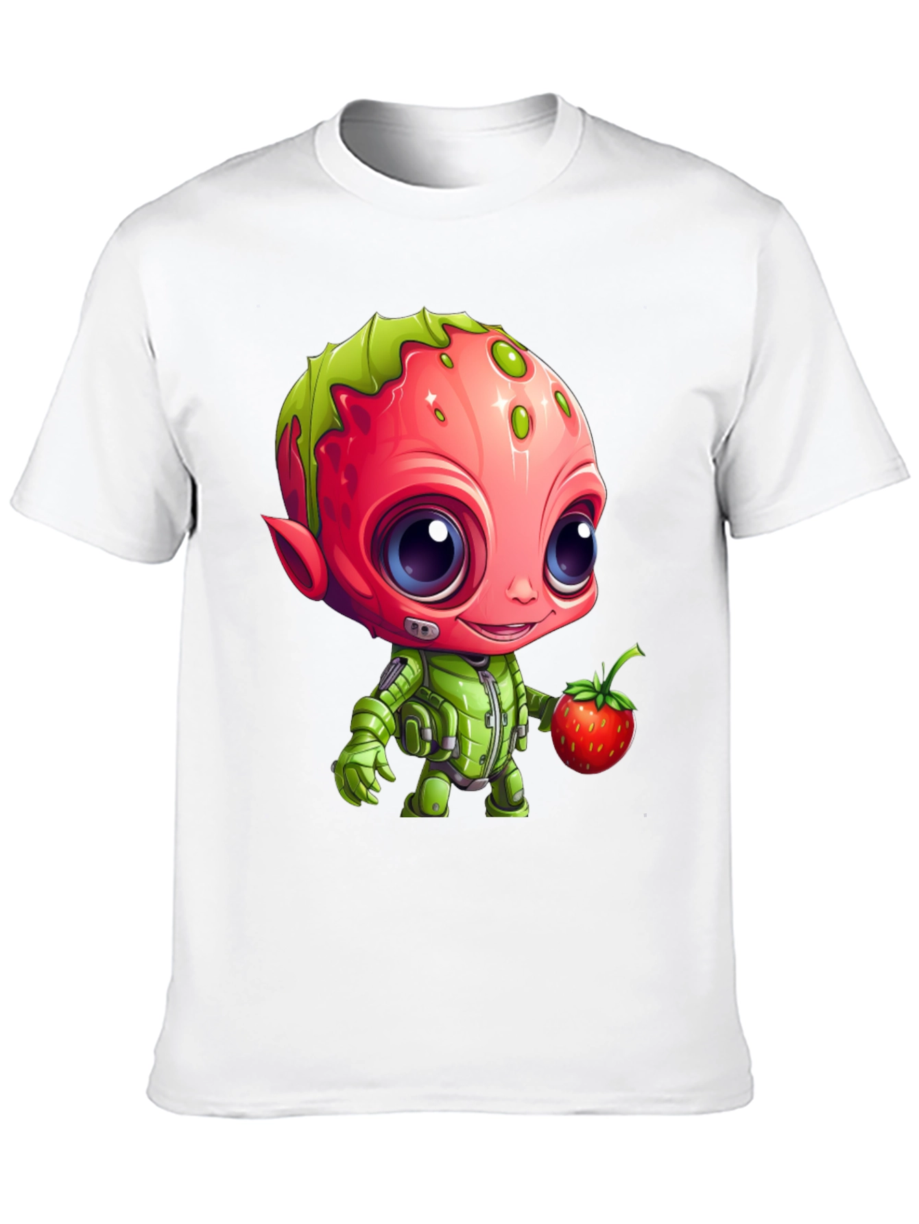 Strawberry Alien Graphic Tee - Cute & Unique