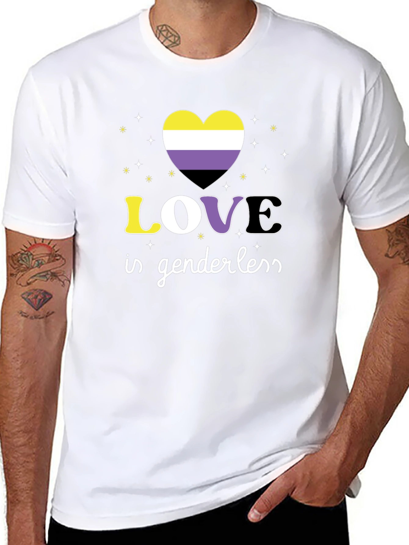 Love Is Genderless Nonbinary Pride T-Shirt