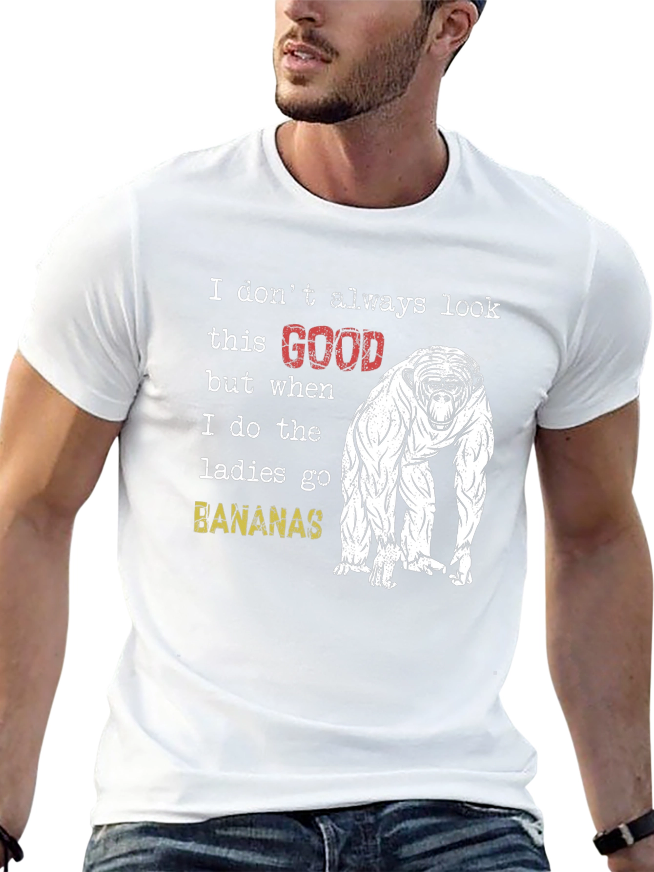 Funny Monkey T-Shirt: Ladies Go Bananas!
