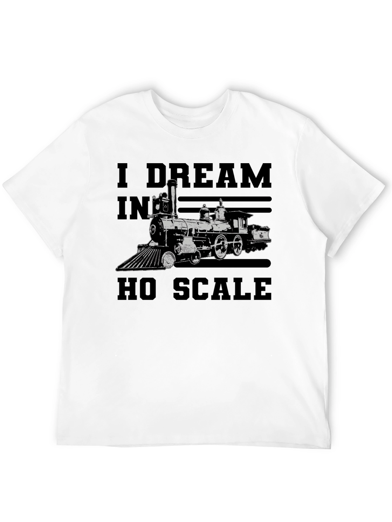 I Dream in HO Scale Train Enthusiast Black T-Shirt