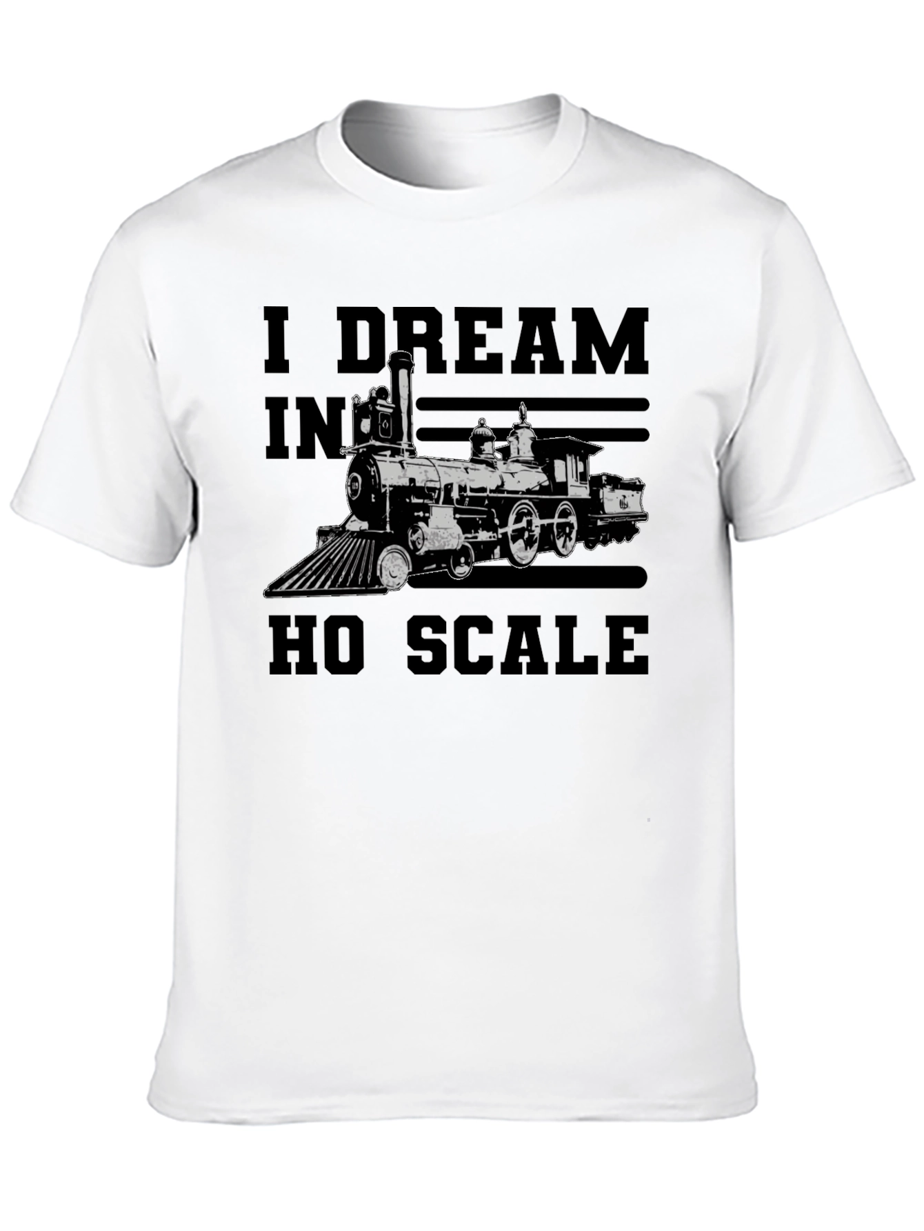 I Dream in HO Scale Train Enthusiast Black T-Shirt