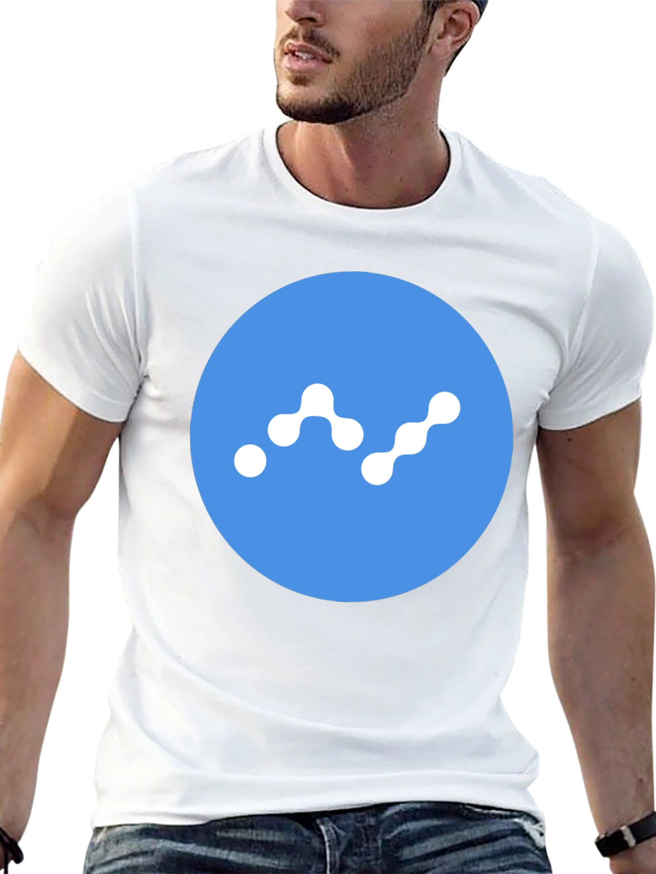 Modern Crypto T-Shirt - Cool Blue Logo Design