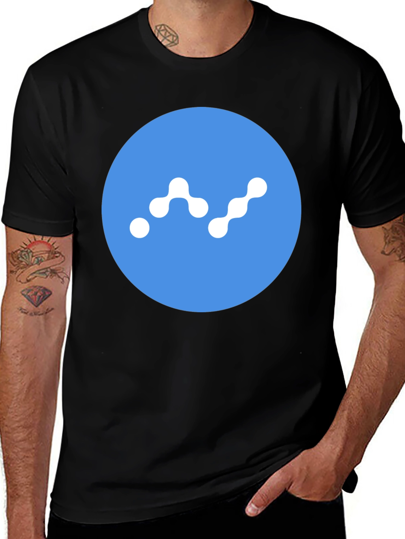 Modern Crypto T-Shirt - Cool Blue Logo Design