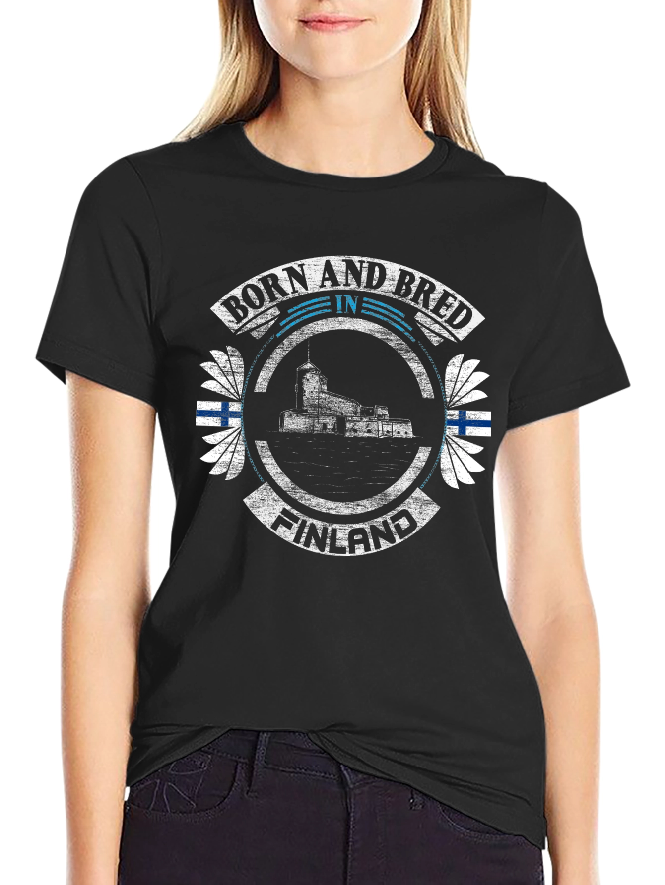 Born and Bred in Finland Graphic T-Shirt