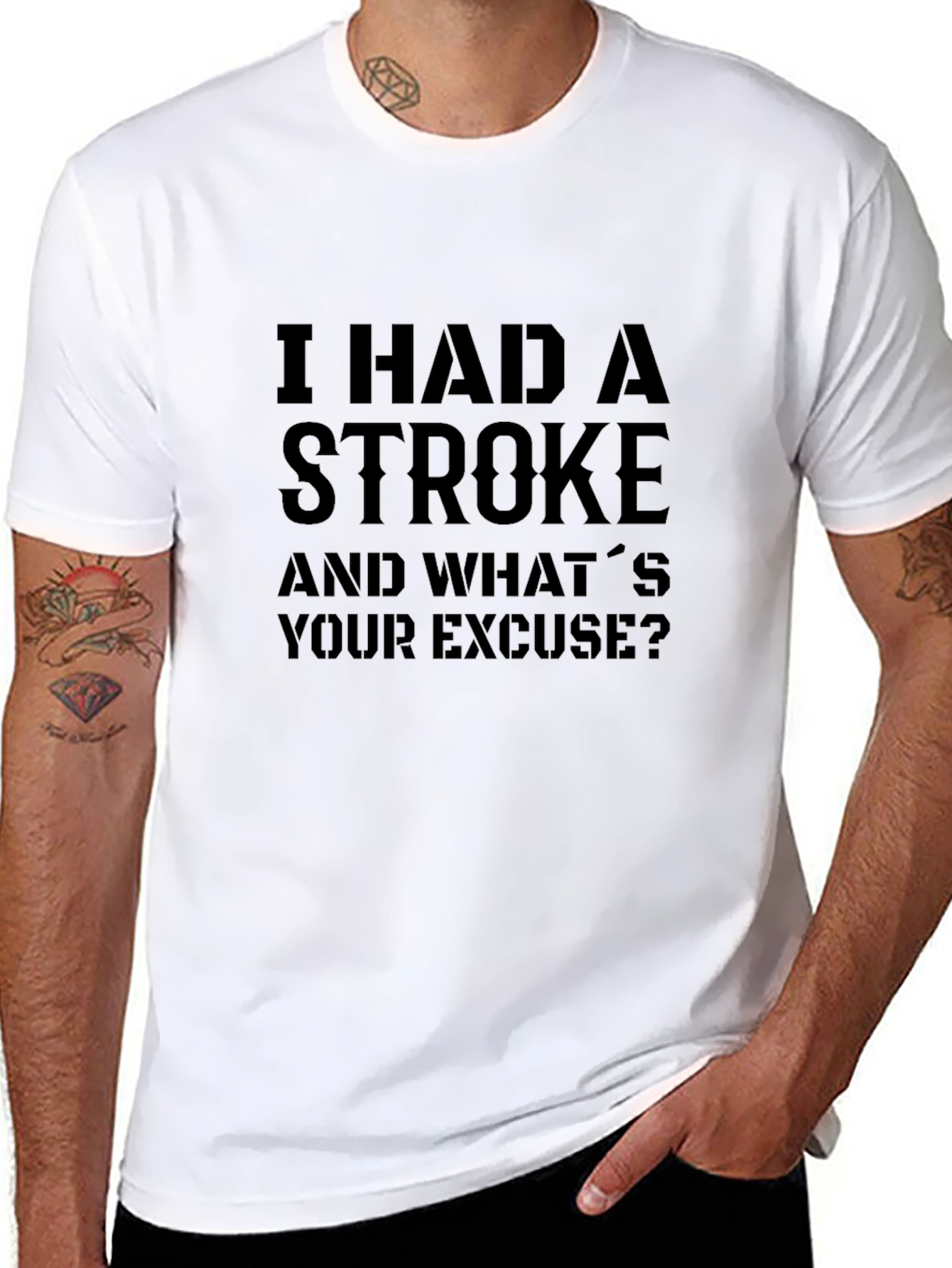 I Had a Stroke Funny Graphic T-Shirt