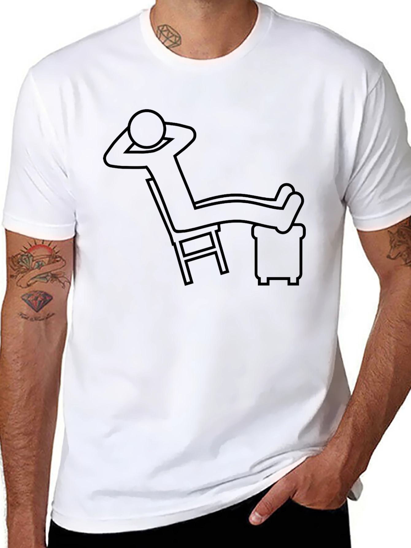 Relaxing Stick Figure T-Shirt - Comfy Loungewear