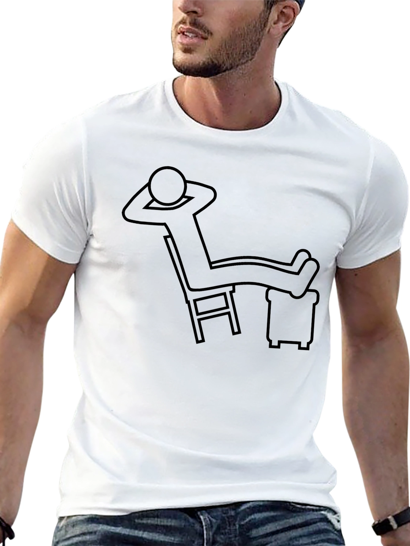 Relaxing Stick Figure T-Shirt - Comfy Loungewear