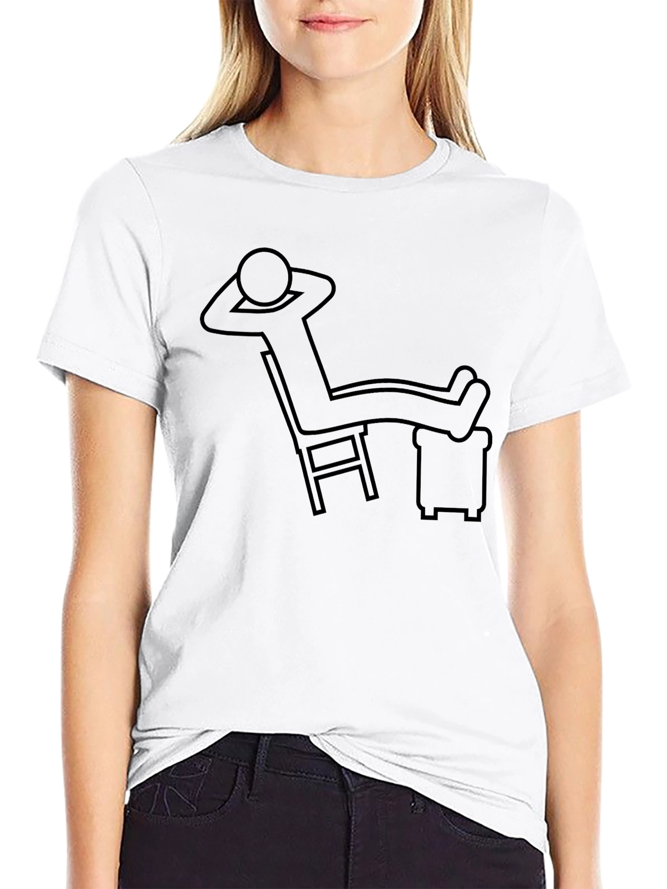 Relaxing Stick Figure T-Shirt - Comfy Loungewear