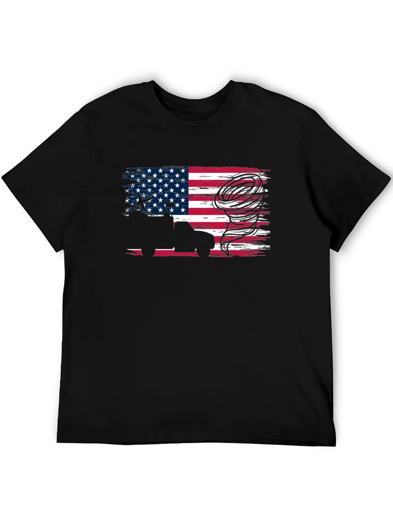 American Flag Truck & Tornado T-Shirt