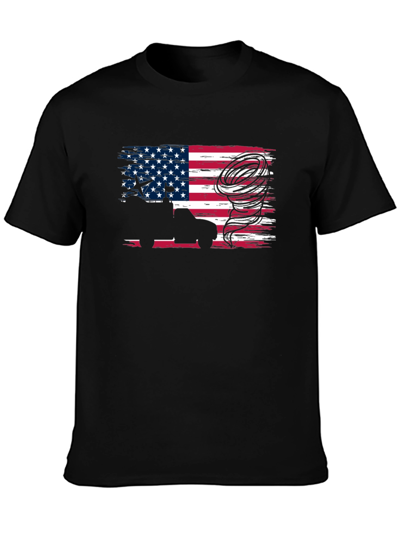 American Flag Truck & Tornado T-Shirt