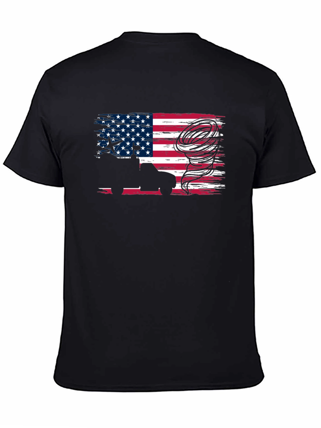 American Flag Truck & Tornado T-Shirt