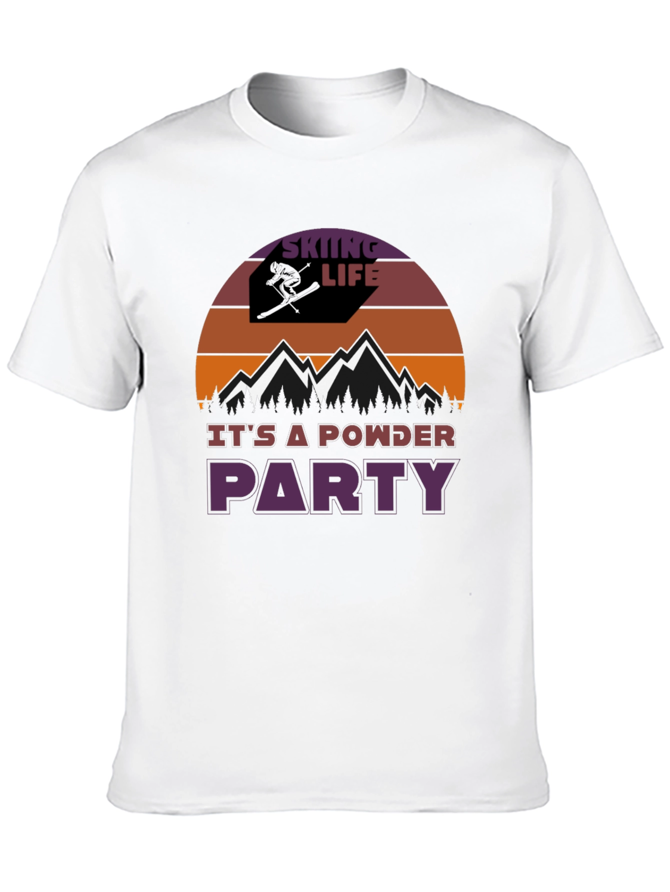 Skiing Life Powder Party Graphic Tee